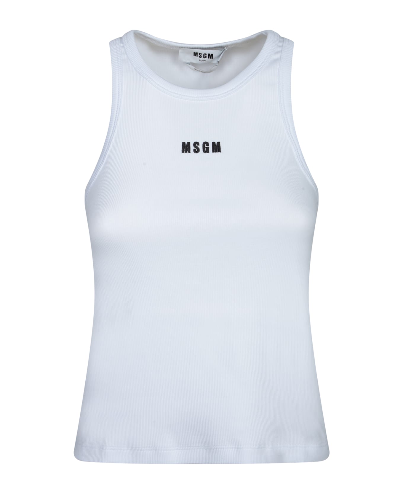 MSGM Tops With Logo - WHITE