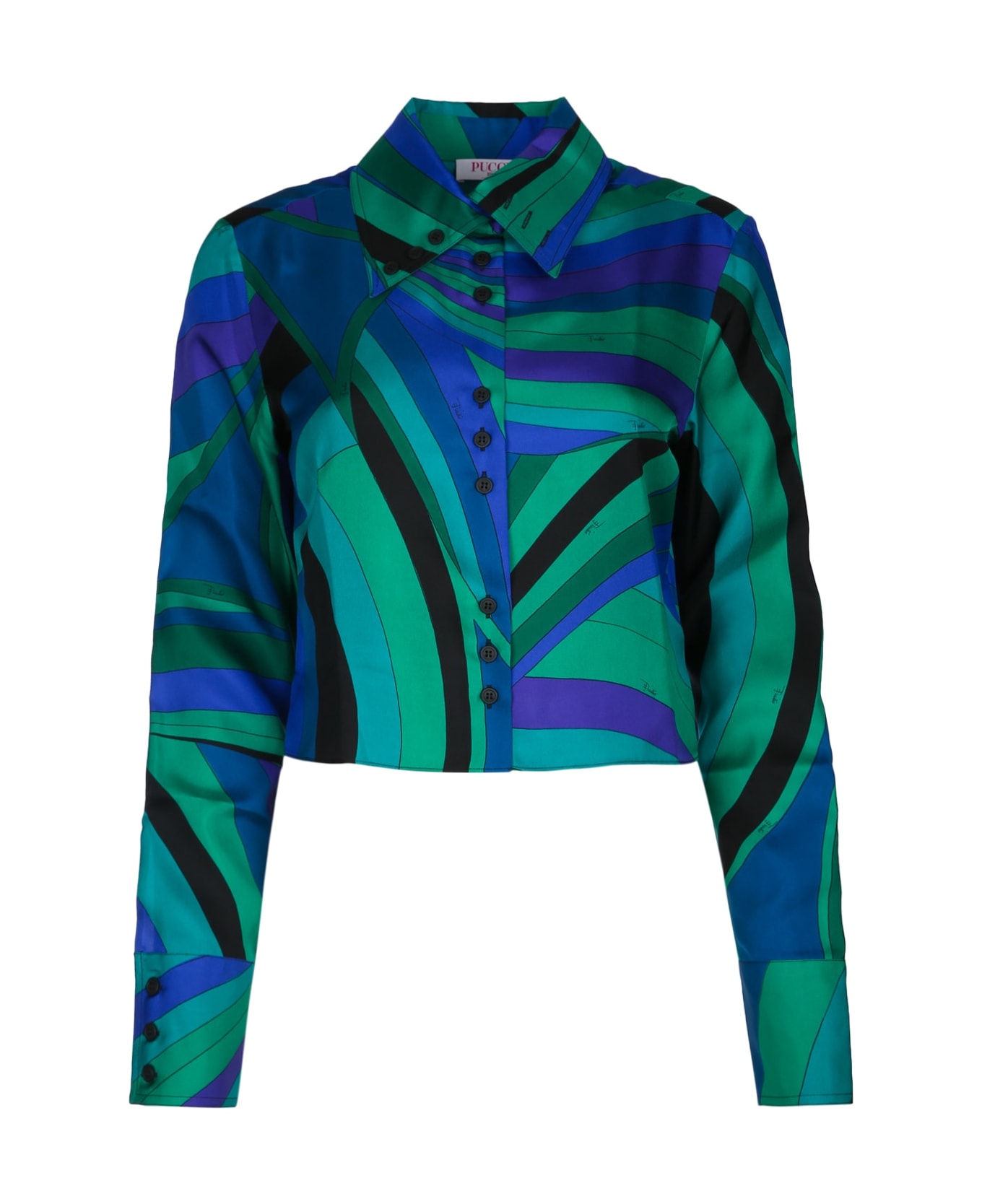Pucci Camicia - Silk Twill - SMERALDO