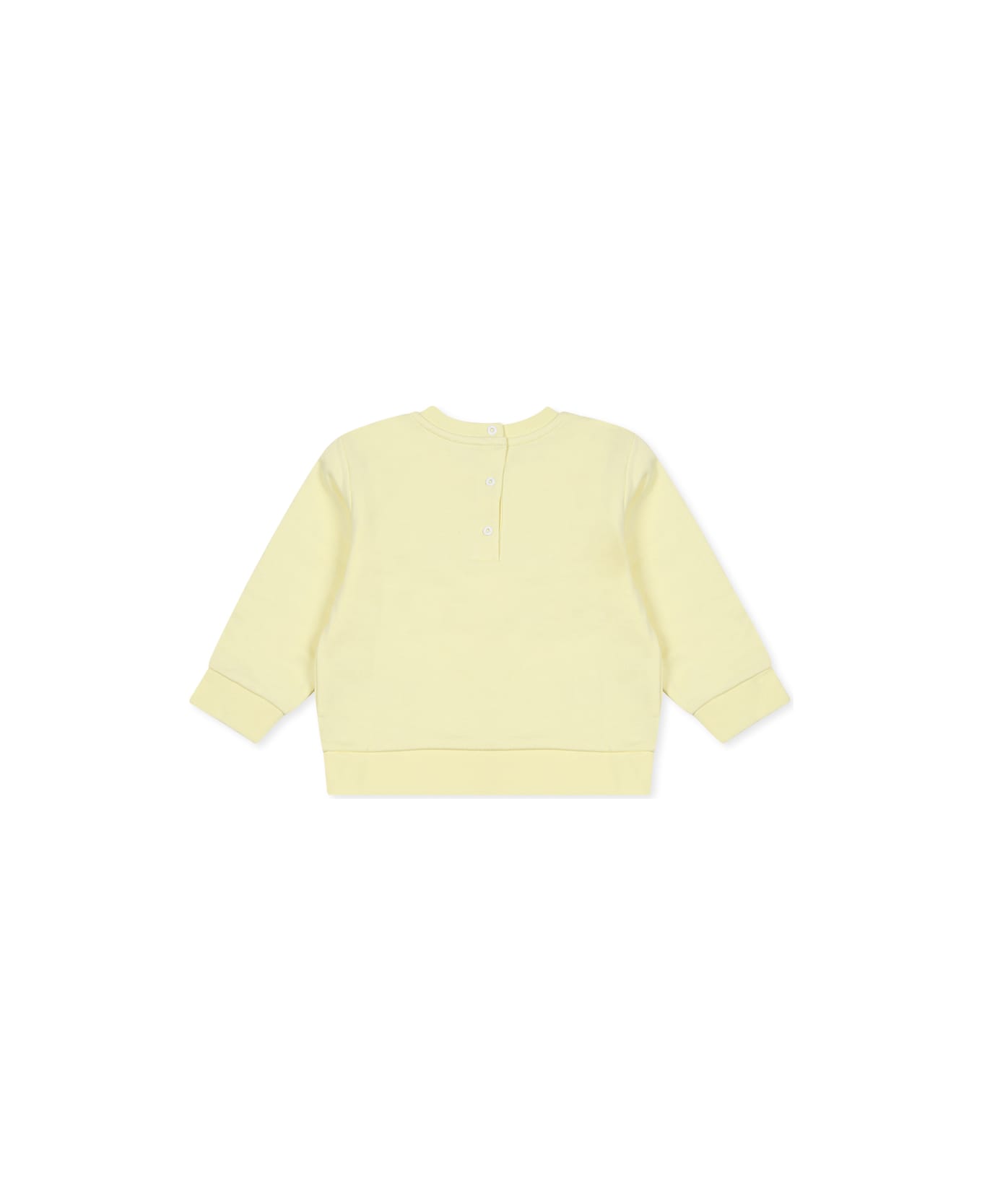 Fendi Yellow Sweatshirt For Babykids With Logo - Yellow