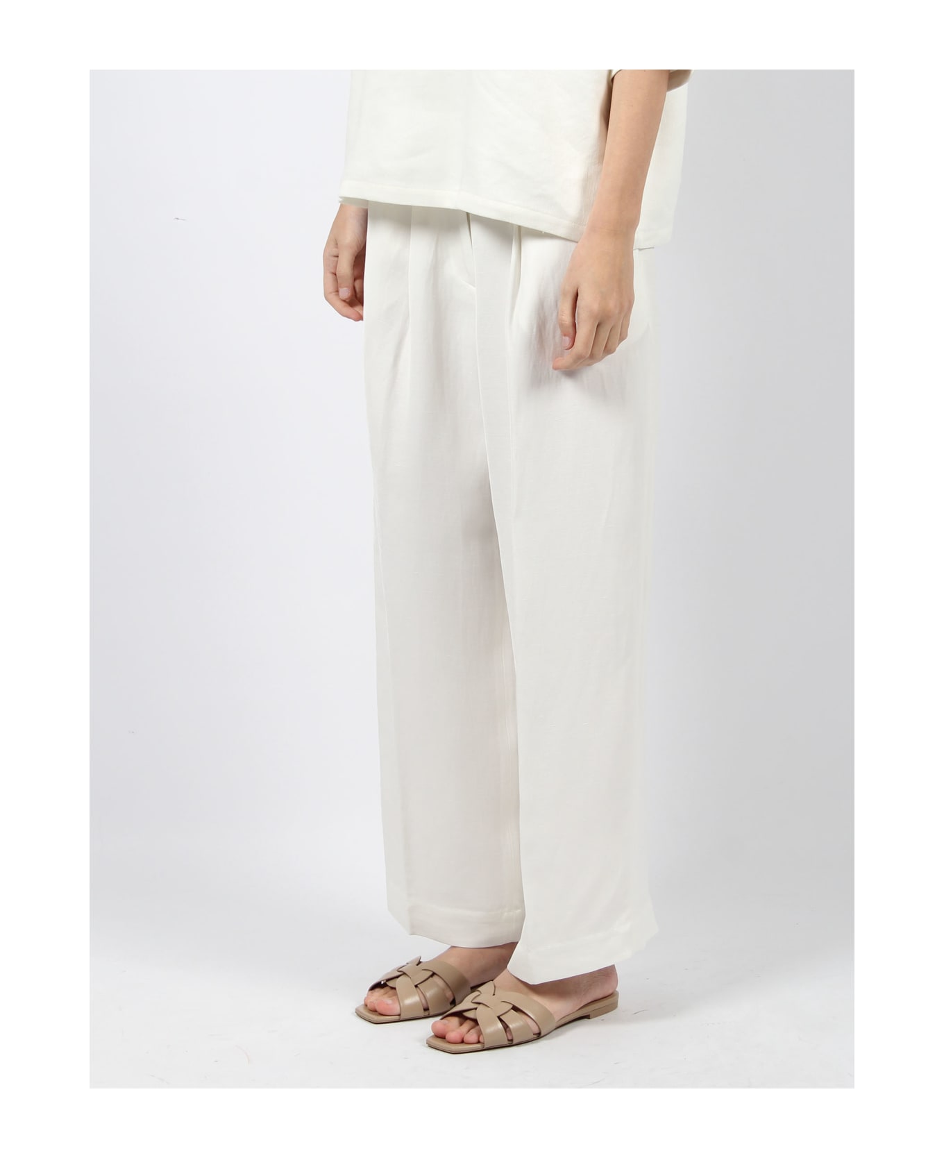 Nine in the Morning Rubino Culotte Pence Trousers - White