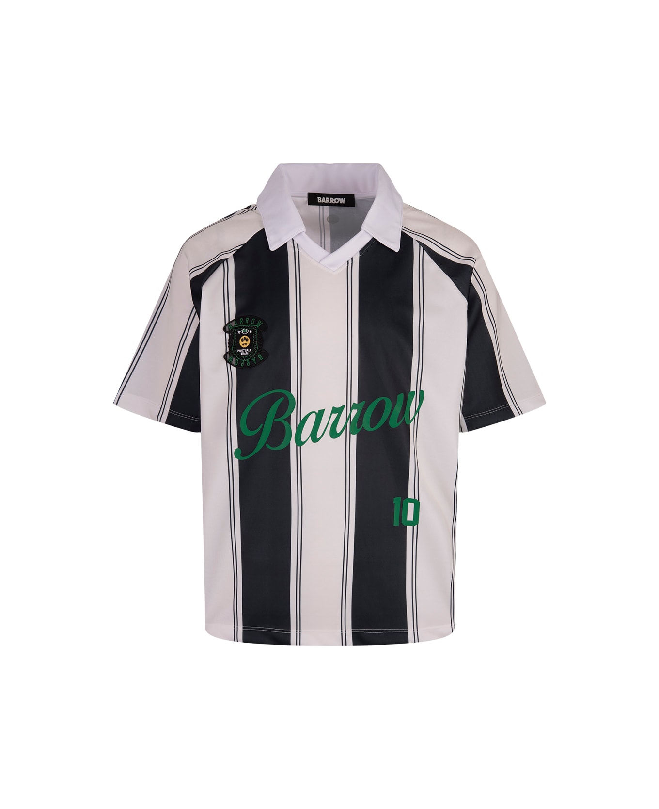 Barrow Black Striped Triacetate T-shirt - BLACK