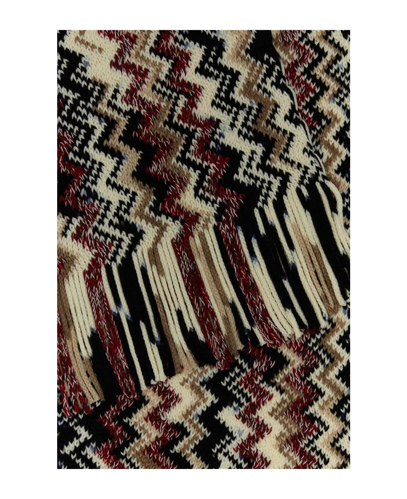 Missoni Embroidered Wool Scarf - Black