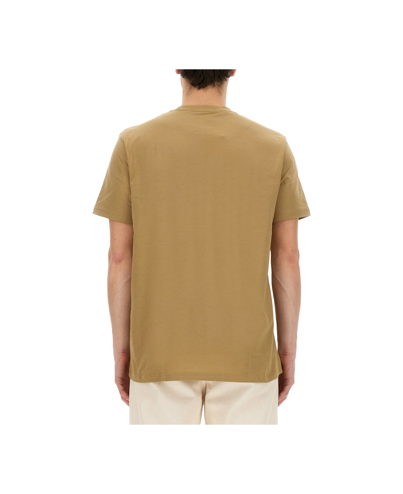 Fred Perry T-shirt With Logo - BEIGE