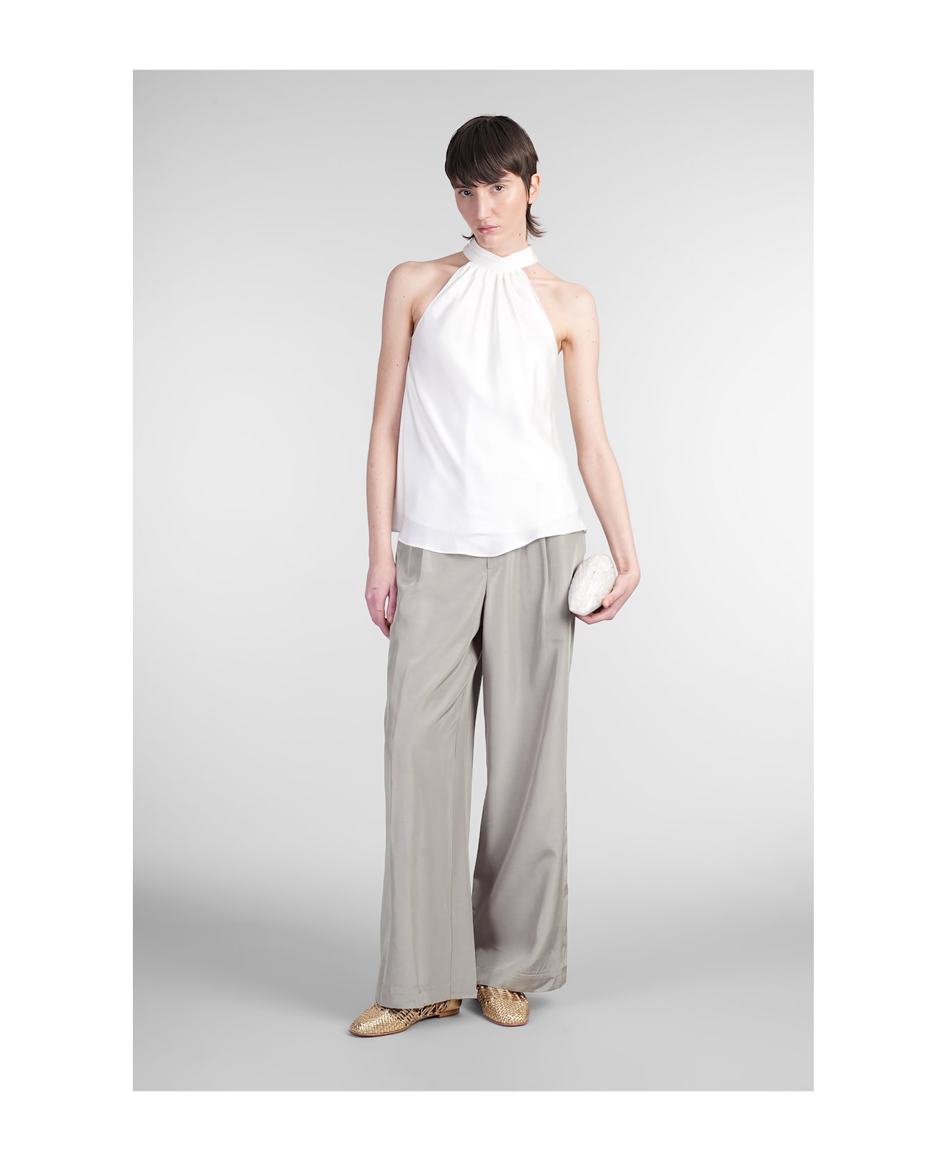 Simkhai Sydnie Pants In Grey Acetate - grey