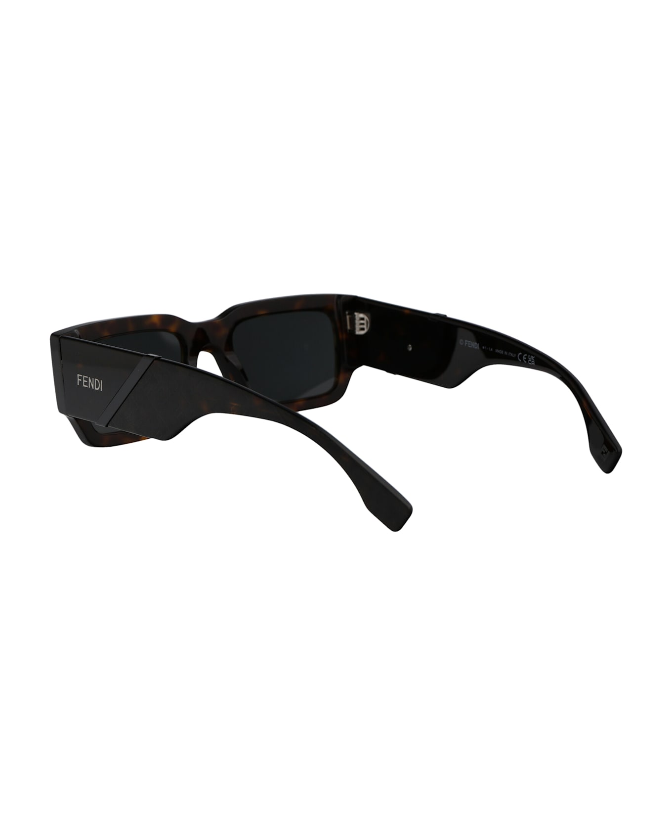 Fendi Eyewear Fendi Diagonal Sunglasses - 52A DARK HAVANA / SMOKE