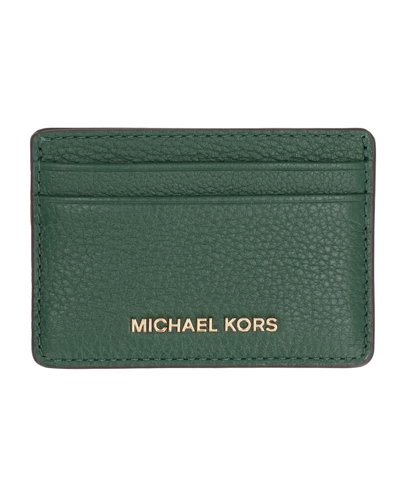 MICHAEL Michael Kors Logo Detail Leather Card Holder - green