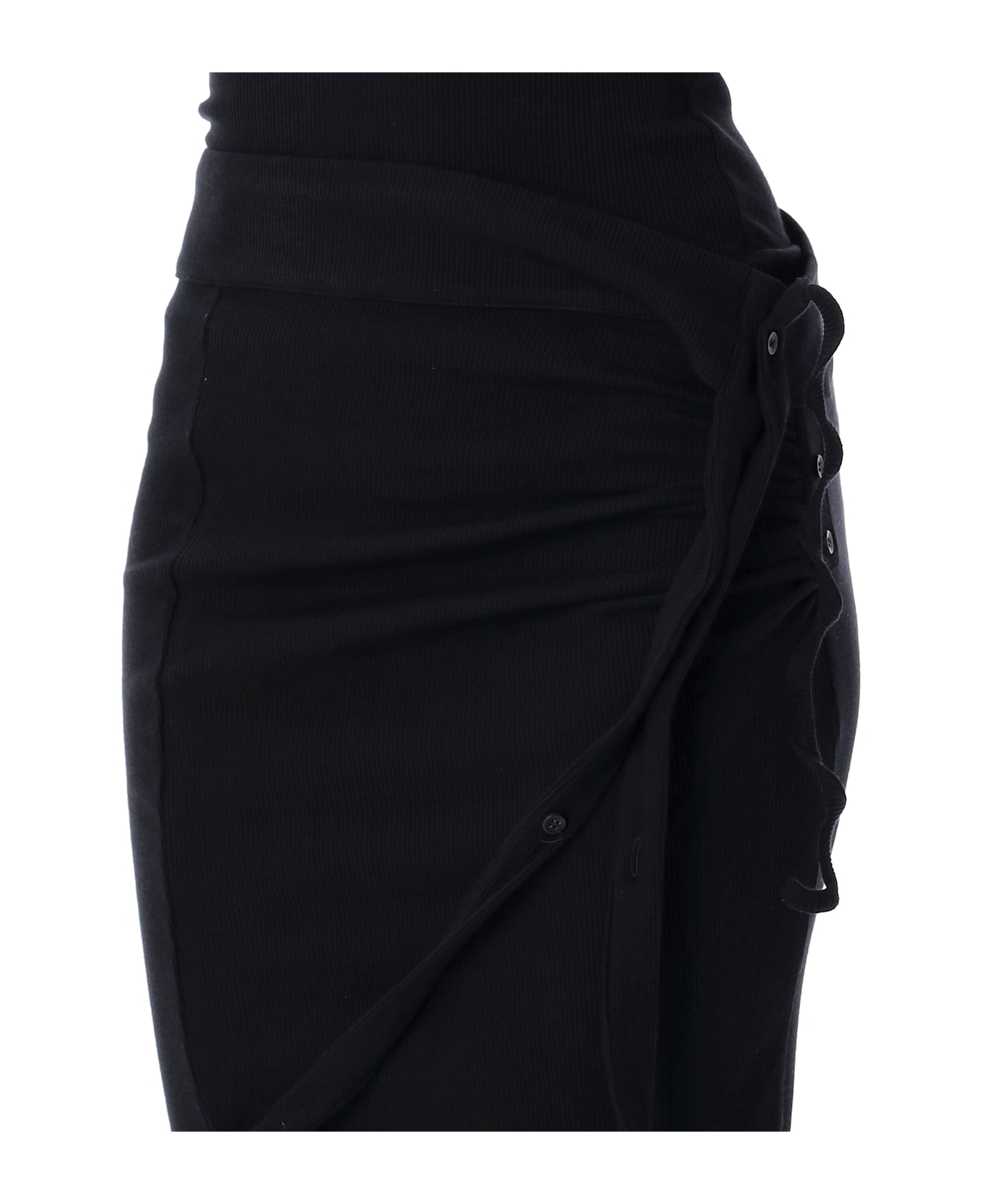 Ottolinger Rib Mini Skirt - BLACK