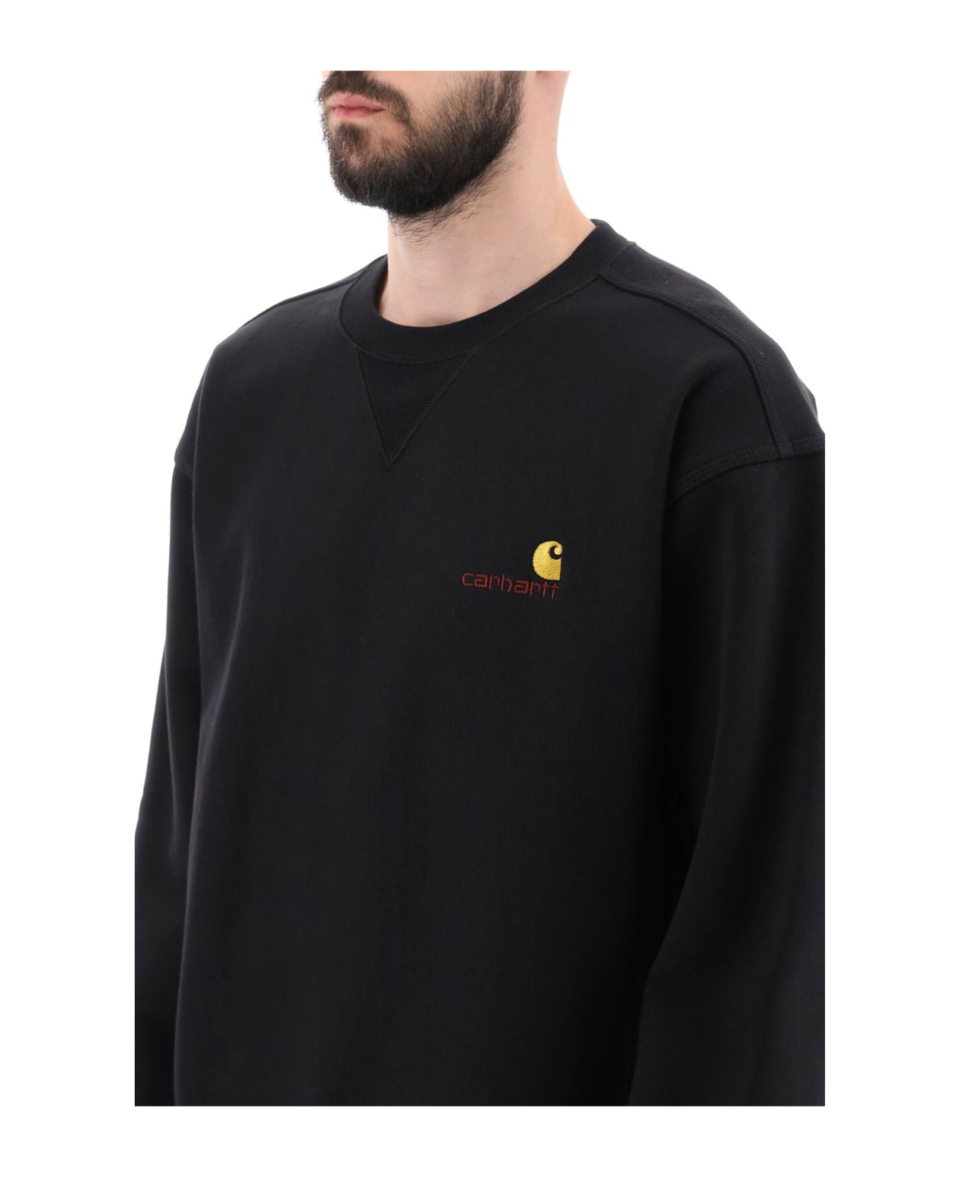 Carhartt Sweatshirt With Logo - BLACK フリース