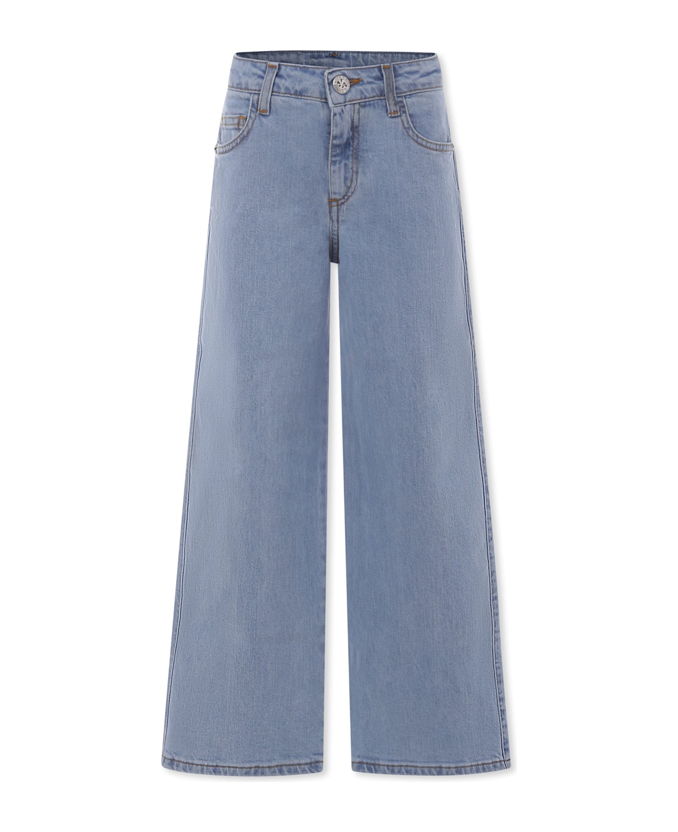 Richmond Light Blu Jeans For Girl With Logo - Light Blue