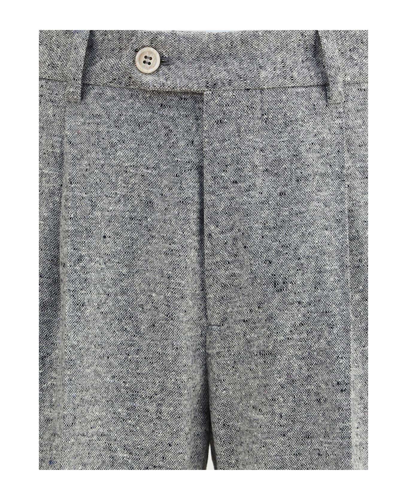 Brunello Cucinelli Wool And Cashmere Buttoned Grisaille Suit - Grey