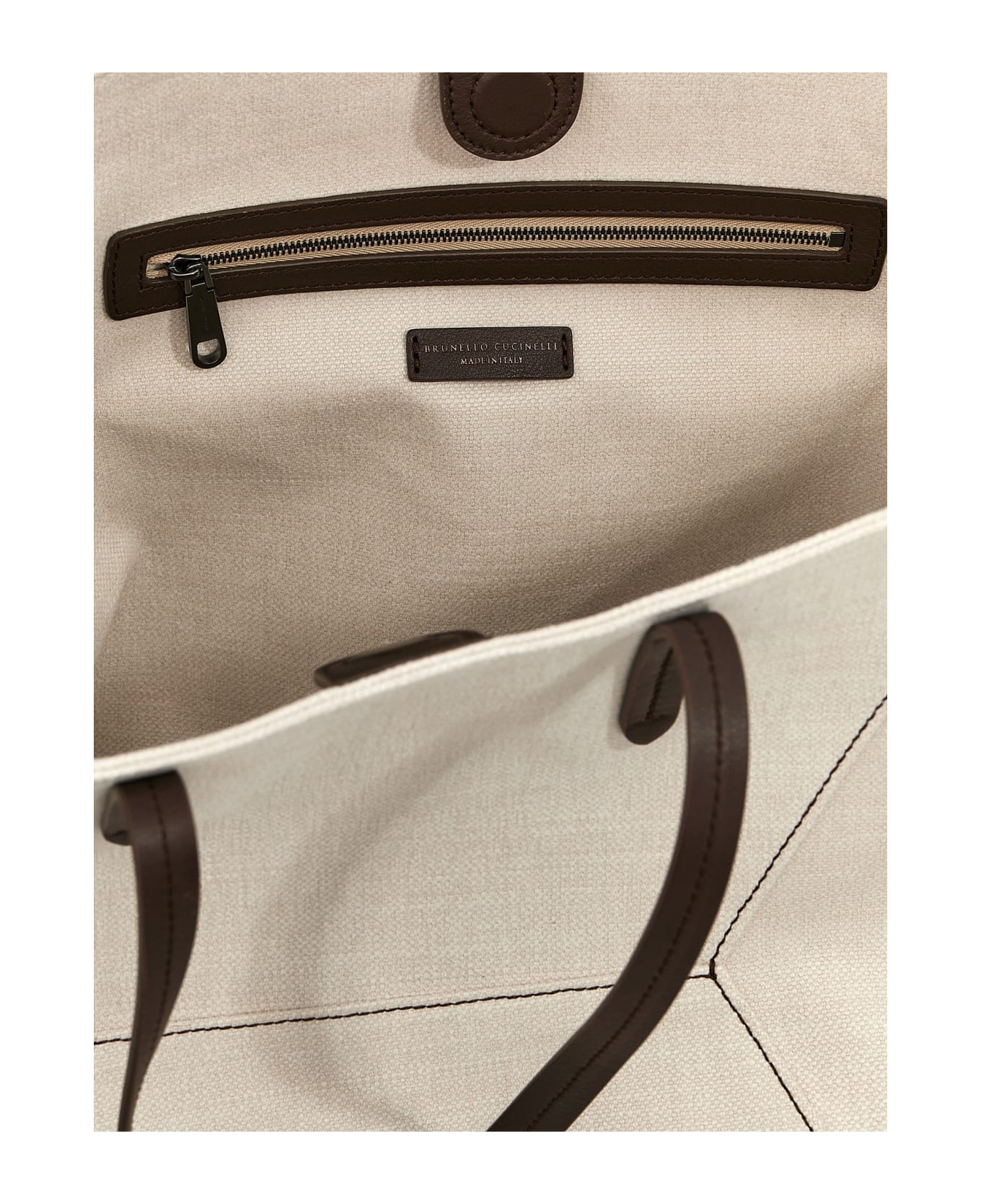 Brunello Cucinelli 'monile' Shopping Bag - White