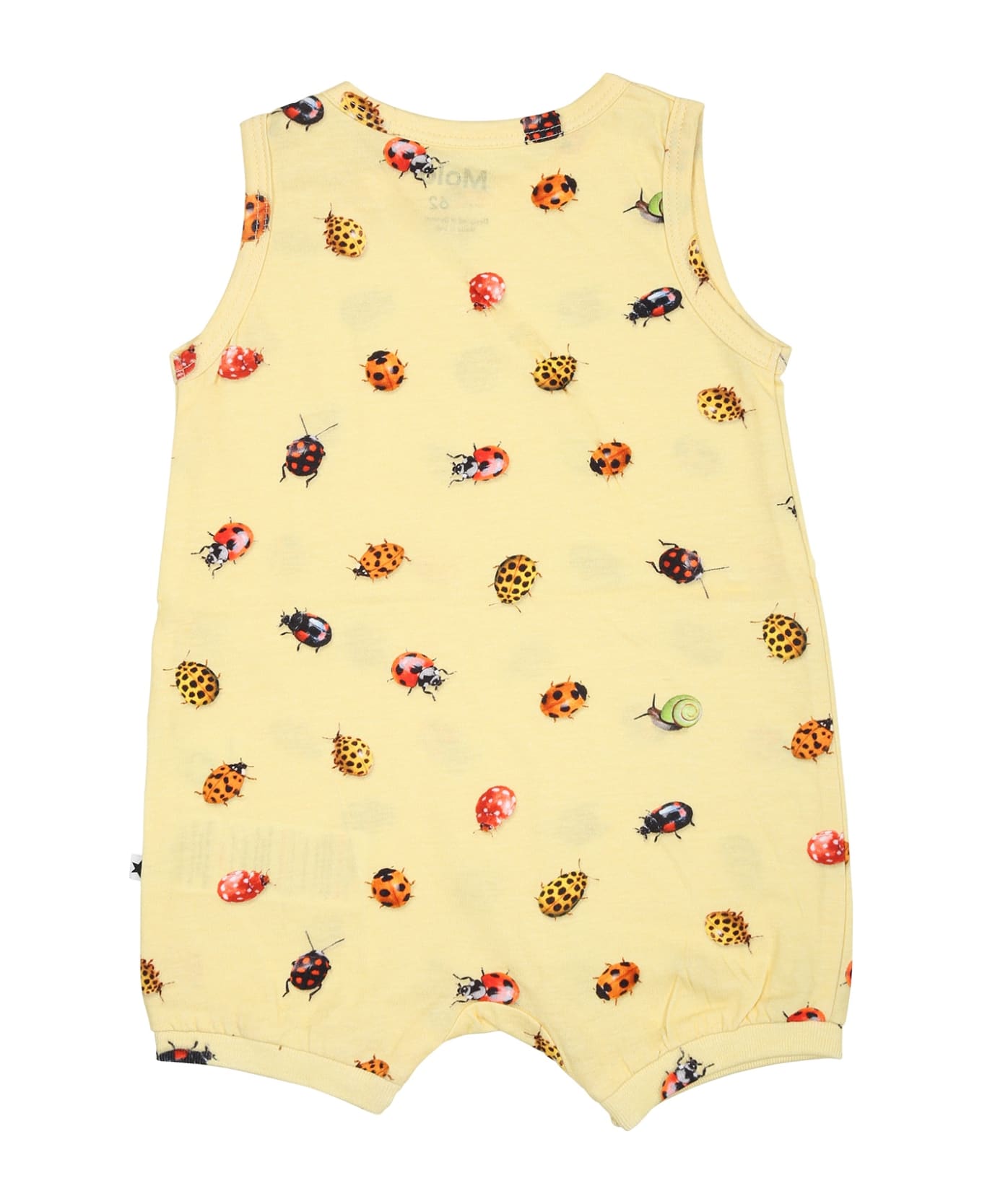 Molo Yellow Romper For Baby Kids With Ladybugs - Yellow