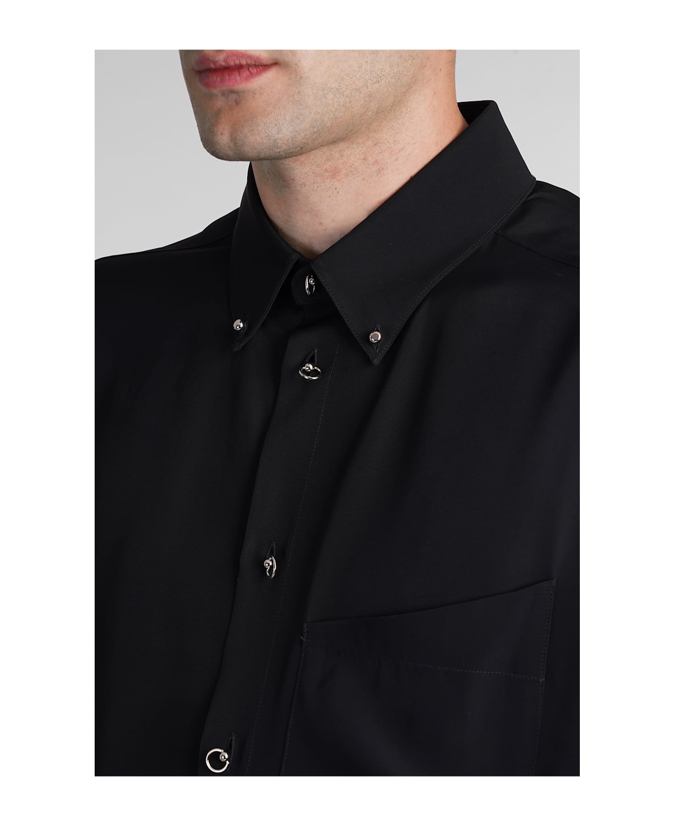 Mugler Shirt In Black Viscose - black