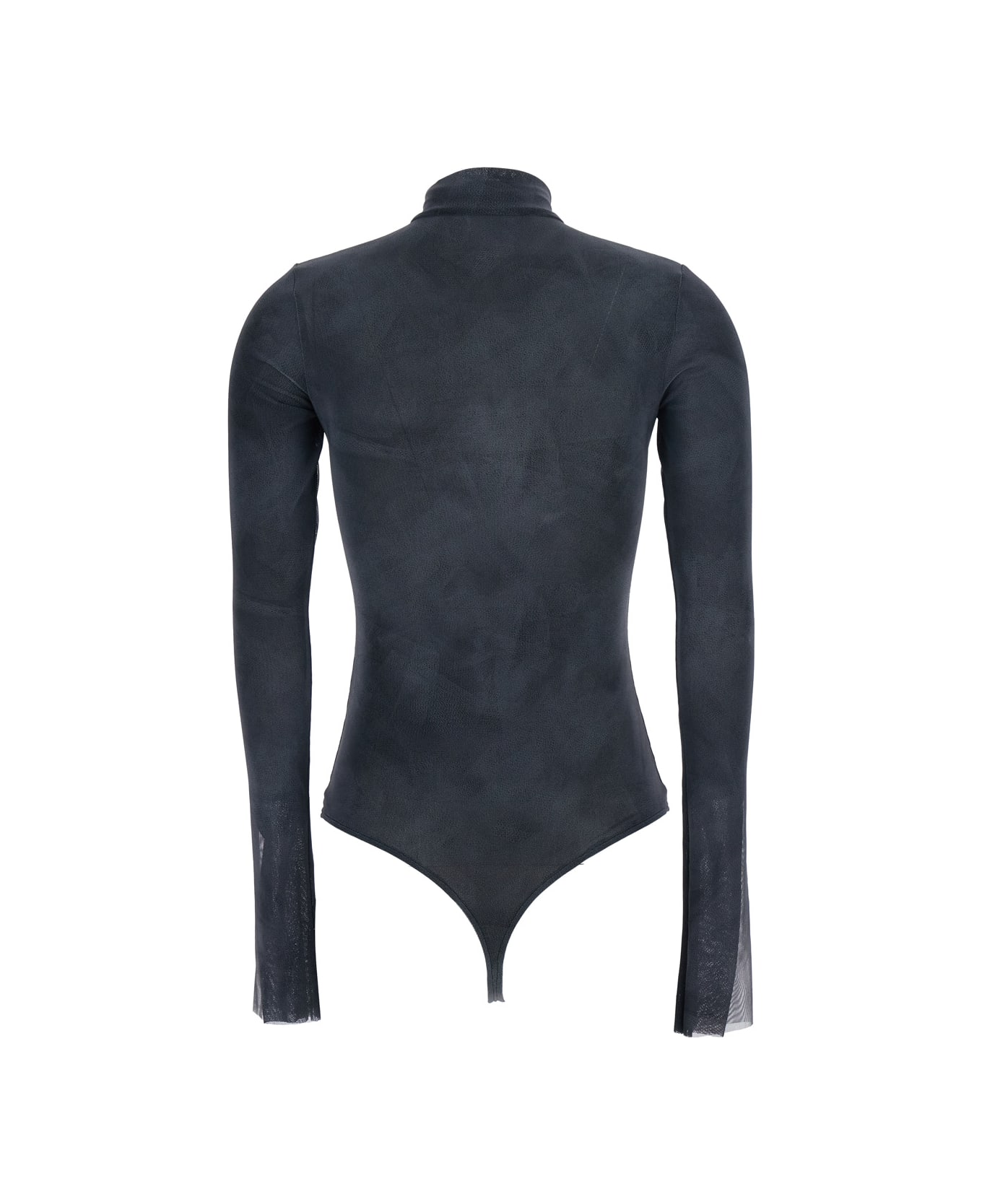 MSGM Multicolor High Neck Top With Floral Print In Fabric Woman - Multicolor