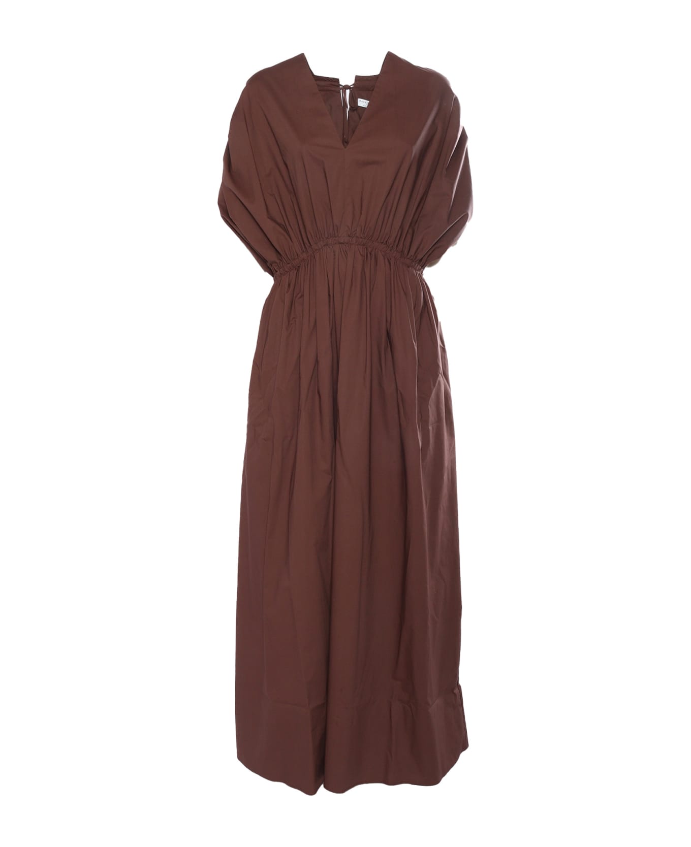 Ballantyne Long Brown Dress - BROWN ニットウェア