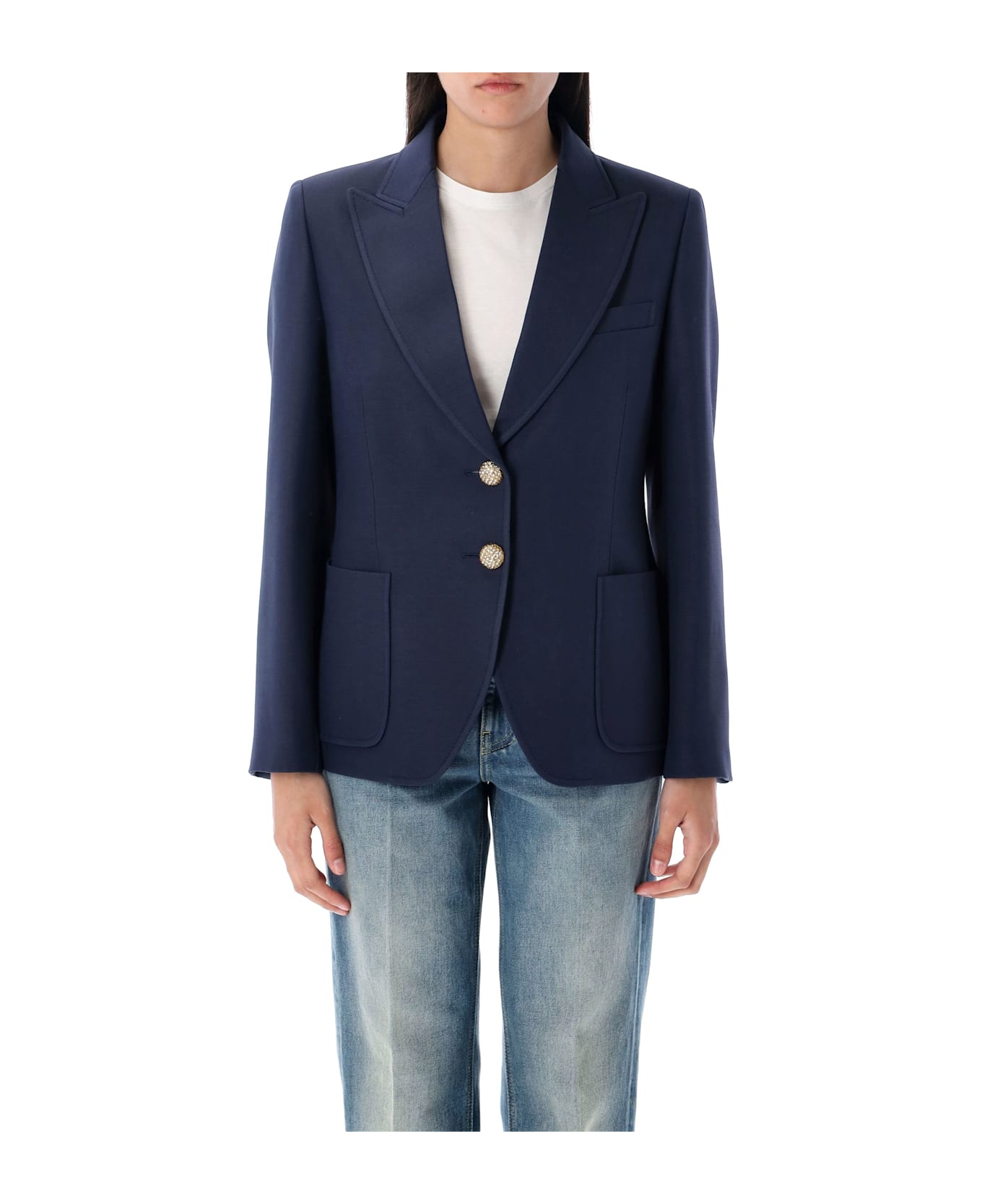 Valentino Garavani Single-breasted Blazer - AVIO SCURO