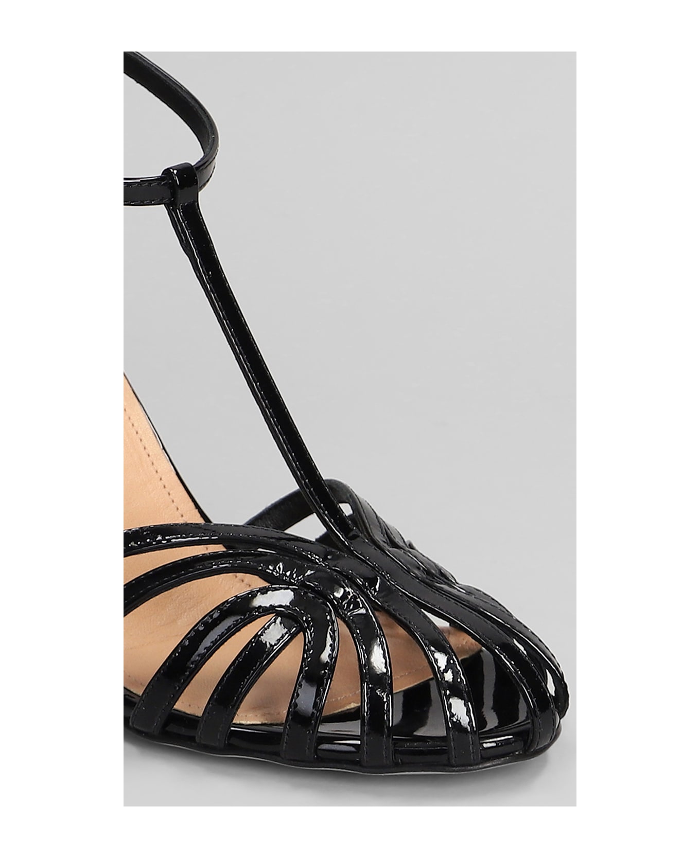 The Seller Sandals In Black Patent Leather - black