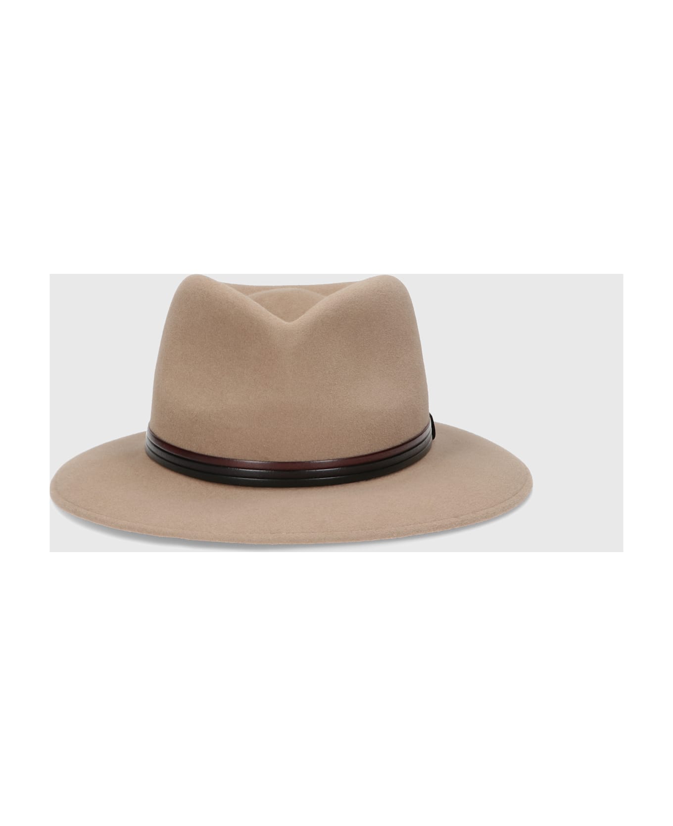 Borsalino Country Lambs Leather Hatband - SAND, TRICOLOR LEATHER HATBAND