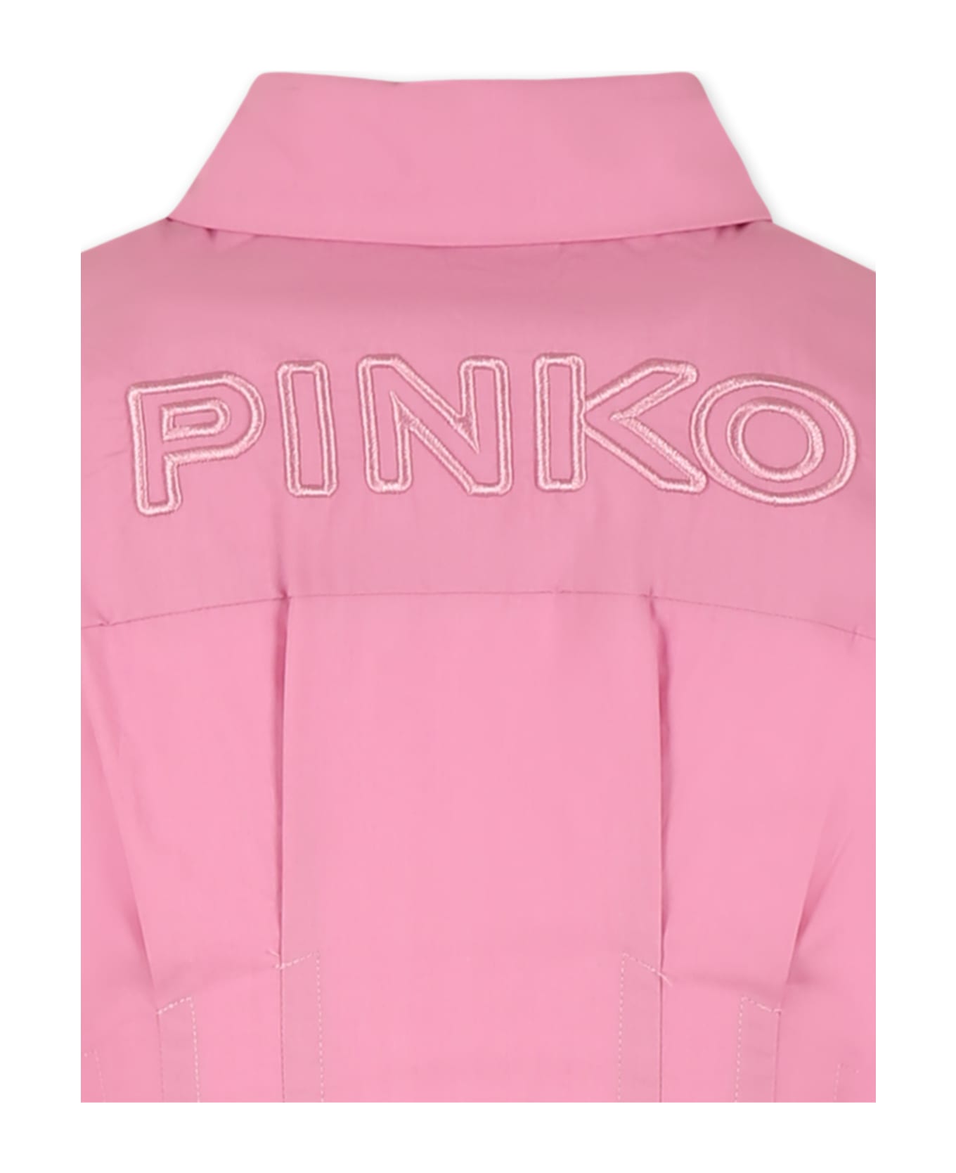 Pinko Pink Dress For Girl With Logo - Pink