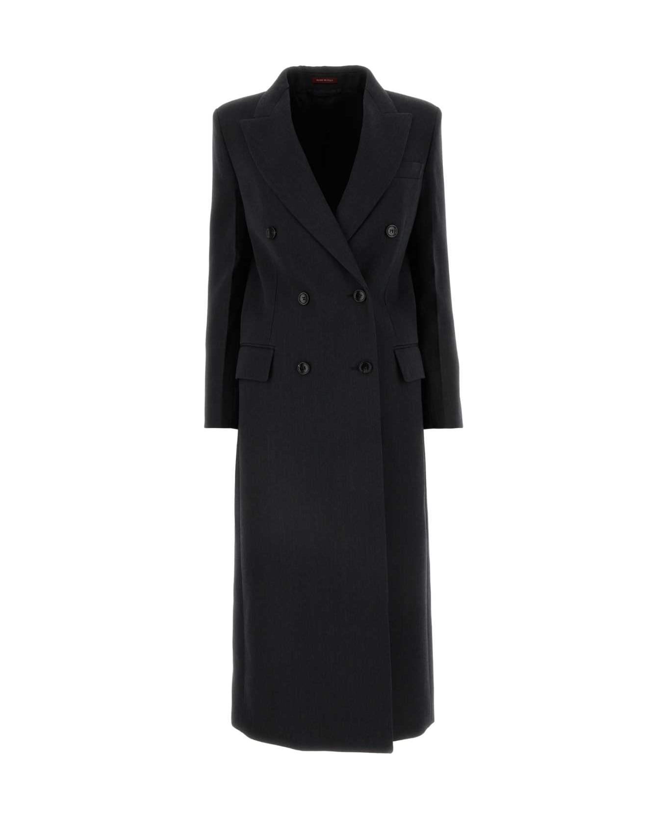 Gucci Charcoal Wool Coat - MEDIUMGREYMELMIX