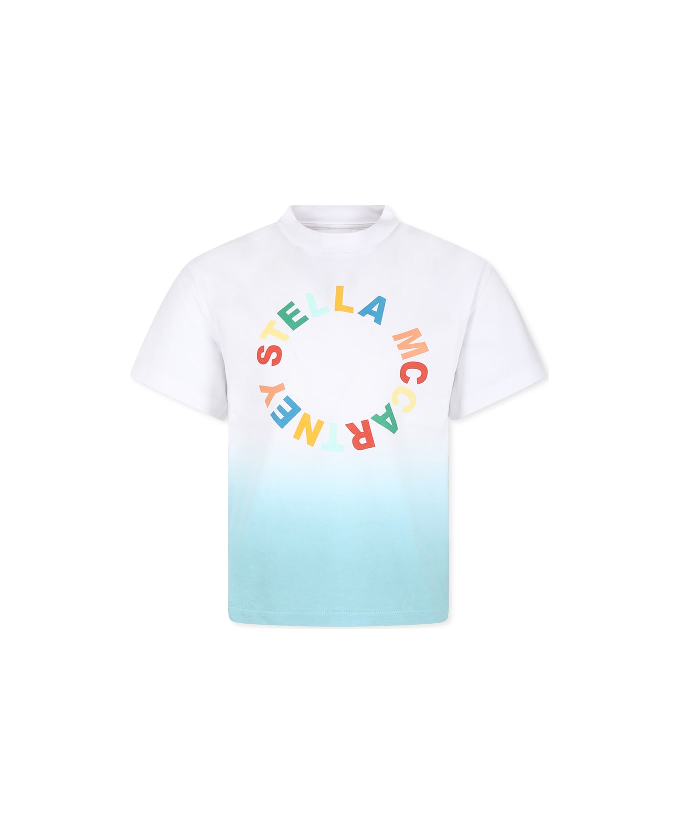 Stella McCartney Kids White T-shirt For Girl With Logo - Multicolor