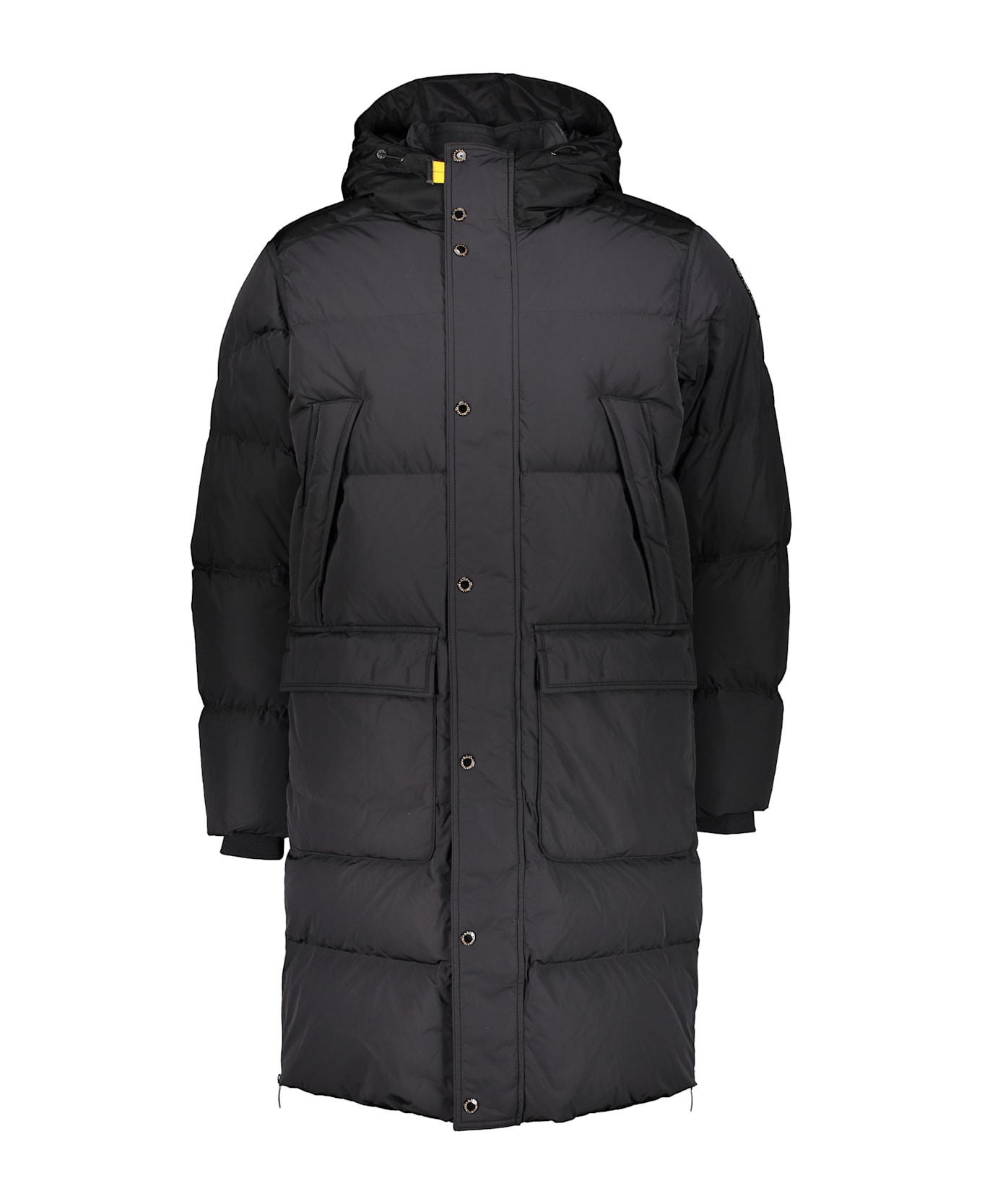 Parajumpers Black Parka With Hood And Pockets - black