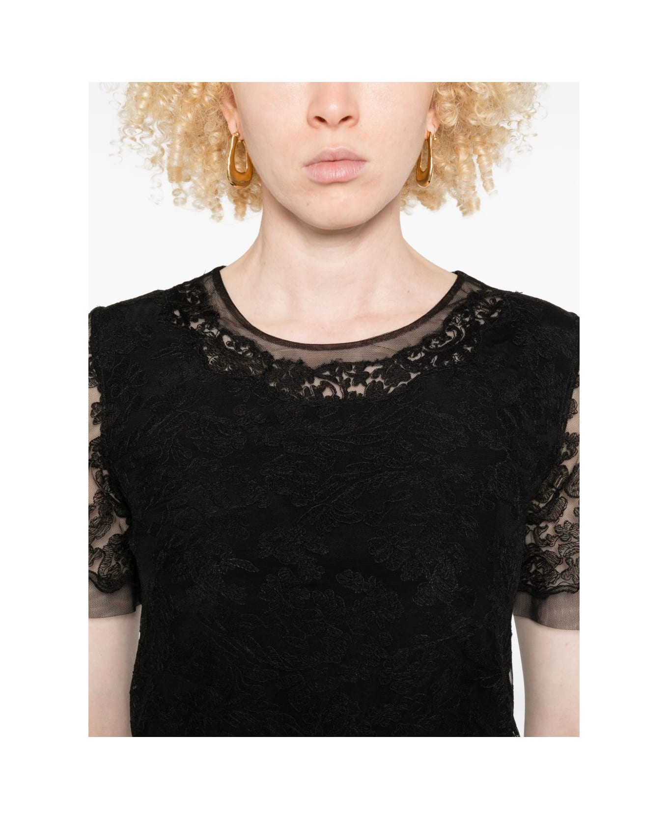 Ermanno Scervino Lace Short Dress - Black