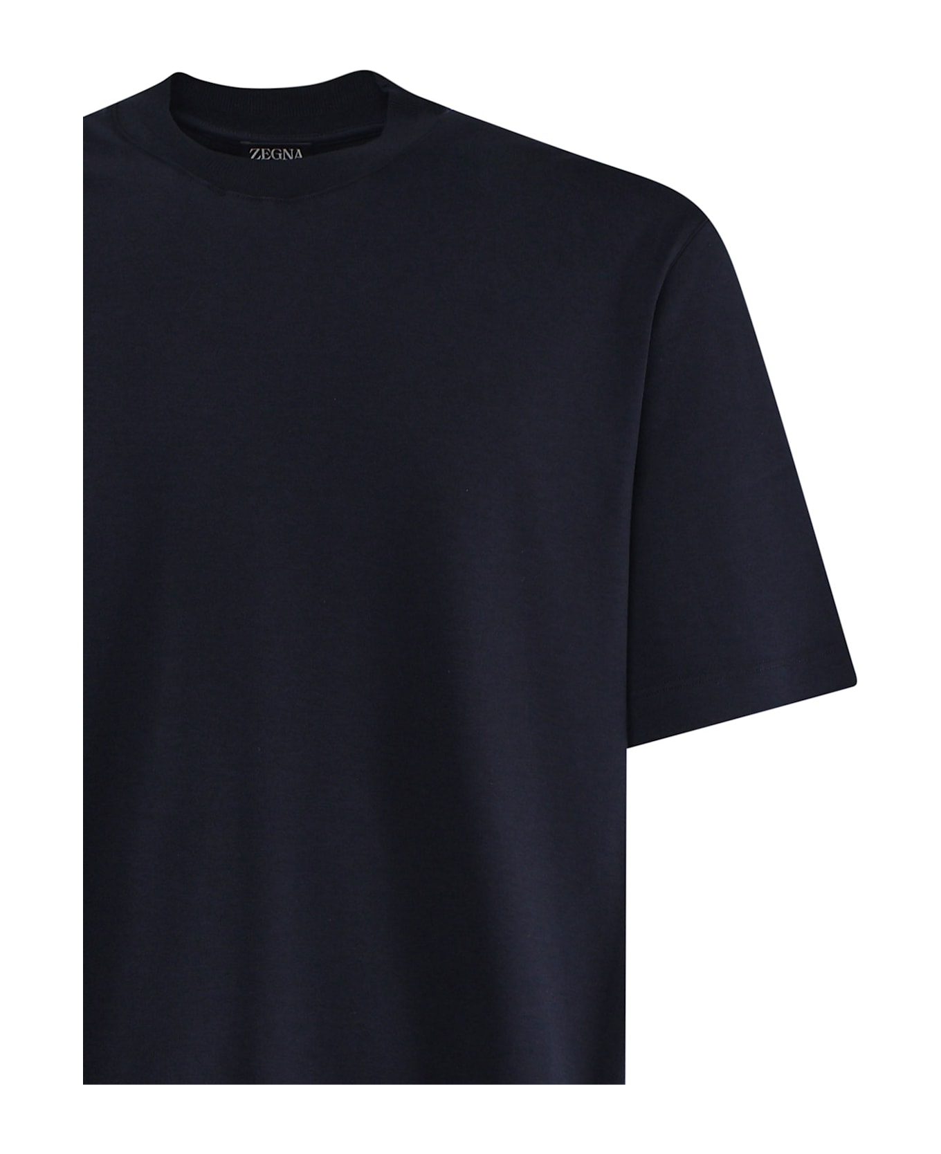 Zegna T-shirt In Blended Cotton And Silk