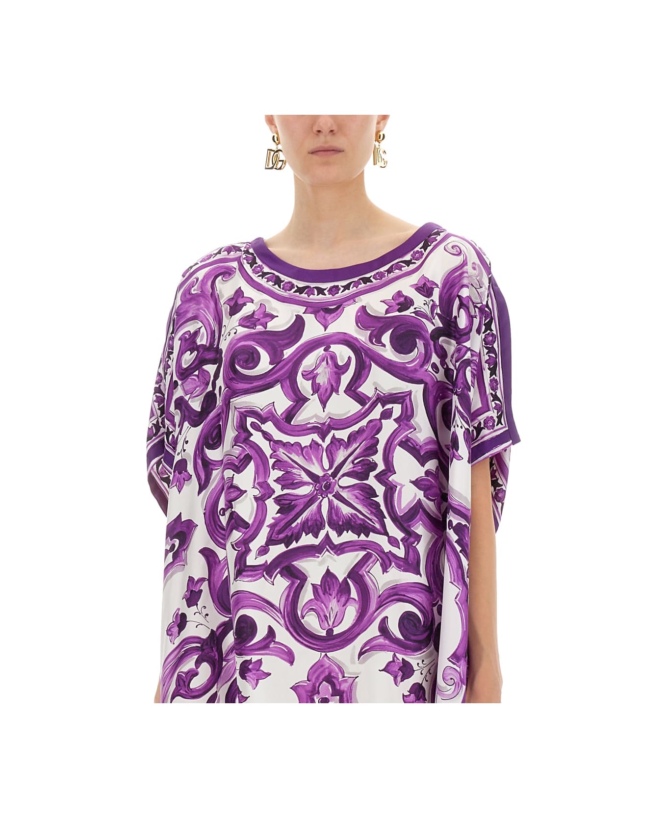 Dolce 
Gabbana Caftan With Print - PURPLE