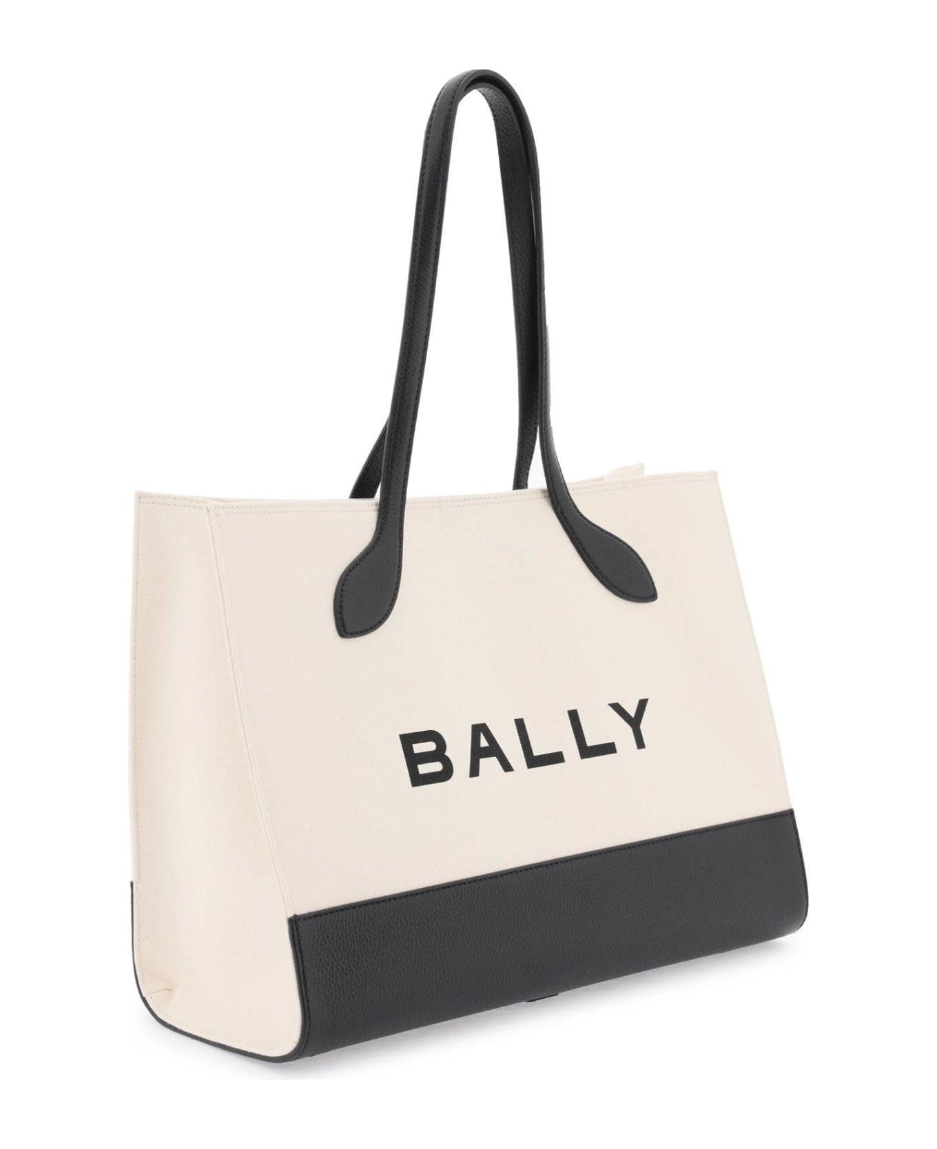 Bally 'keep On' Tote Bag - NATURAL BLACK ORO (Black)