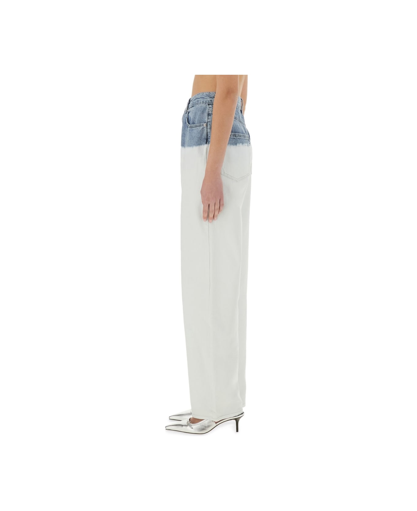 M05CH1N0 Jeans Two-colour Jeans - WHITE