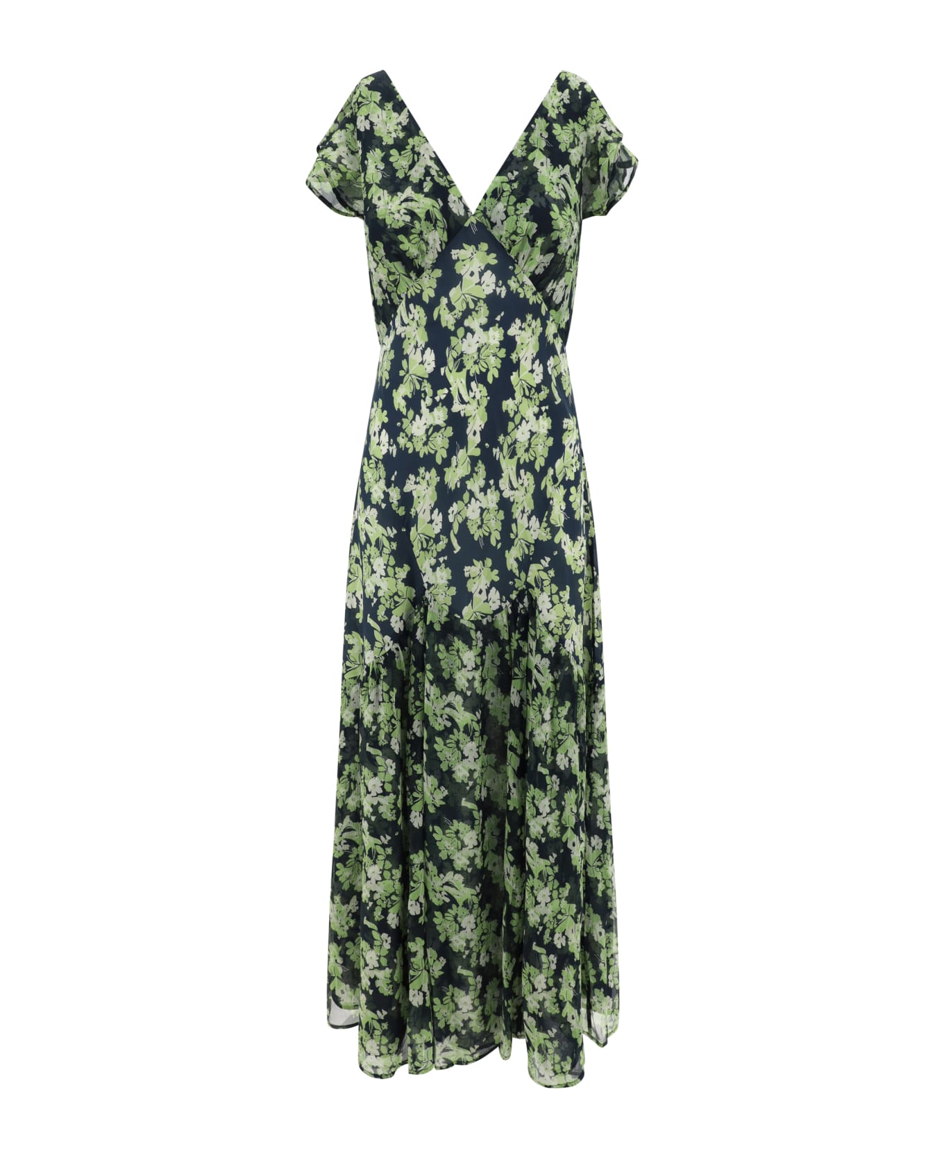 RIXO Cinzia Dress - Marais Floral Green