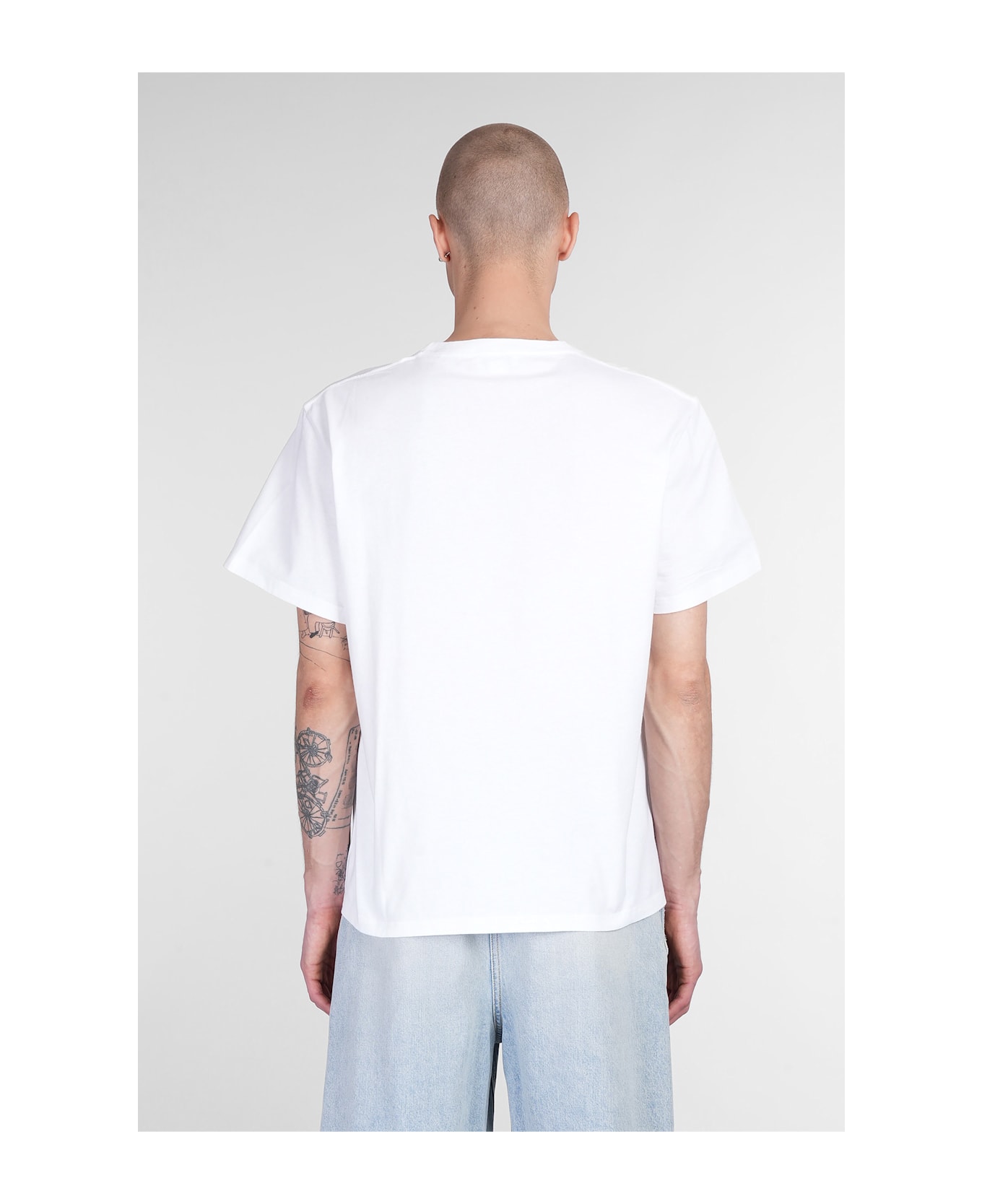 Alexander McQueen T-shirt In White Cotton - WHITE / BLACK