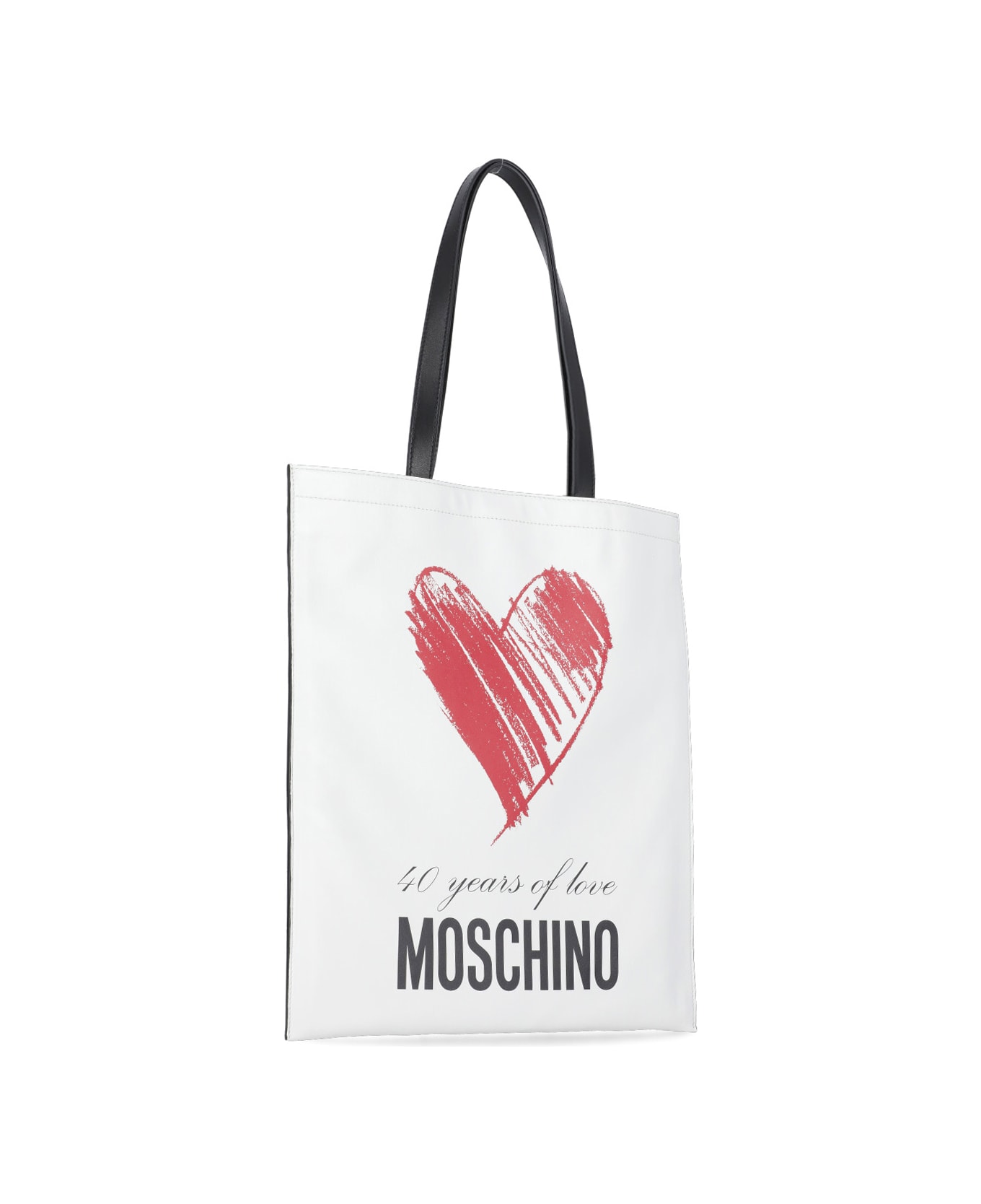 Moschino 40 Years Of Love Bag - White