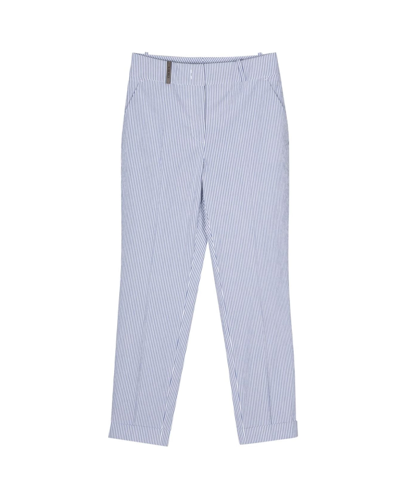 Peserico Regular Pants With Lapel - Avio