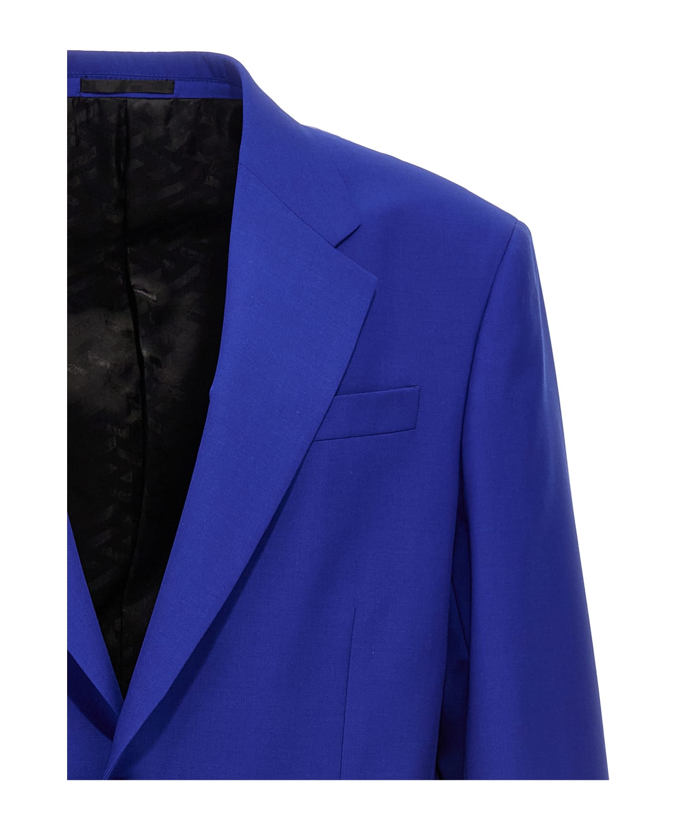 Versace Single-breasted Blazer Jacket - Blue