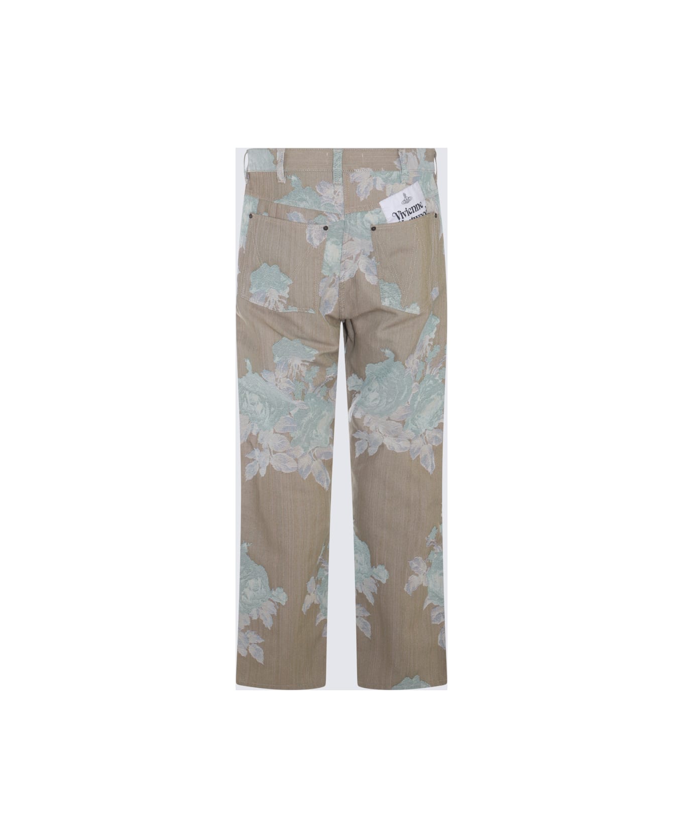 Vivienne Westwood Beige Cotton Pants - Roses