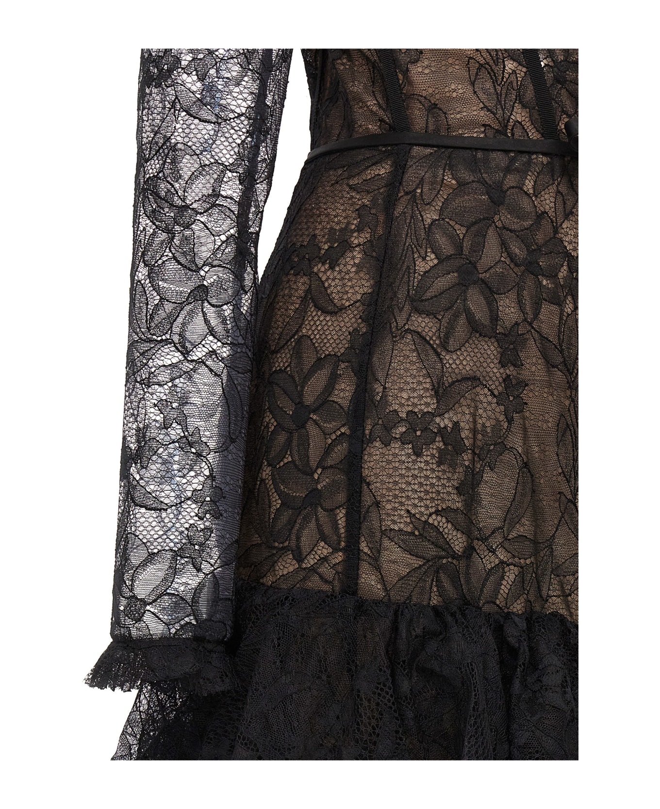Giambattista Valli Chantilly Lace Dress - Black