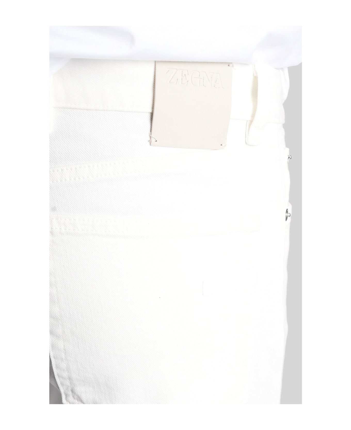Zegna Jeans In White Denim - white