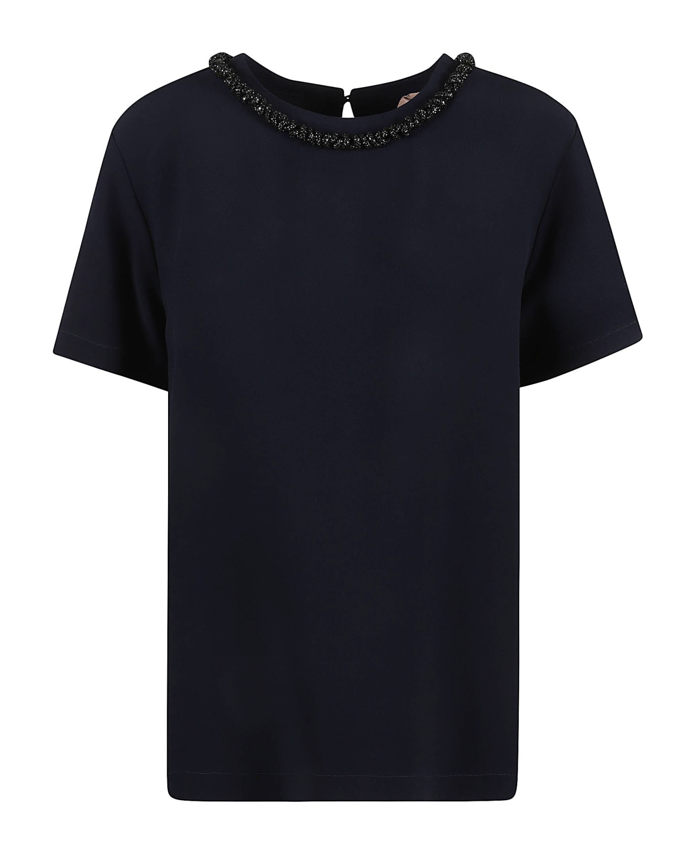 N.21 Necklace Detailed T-shirt - Blu