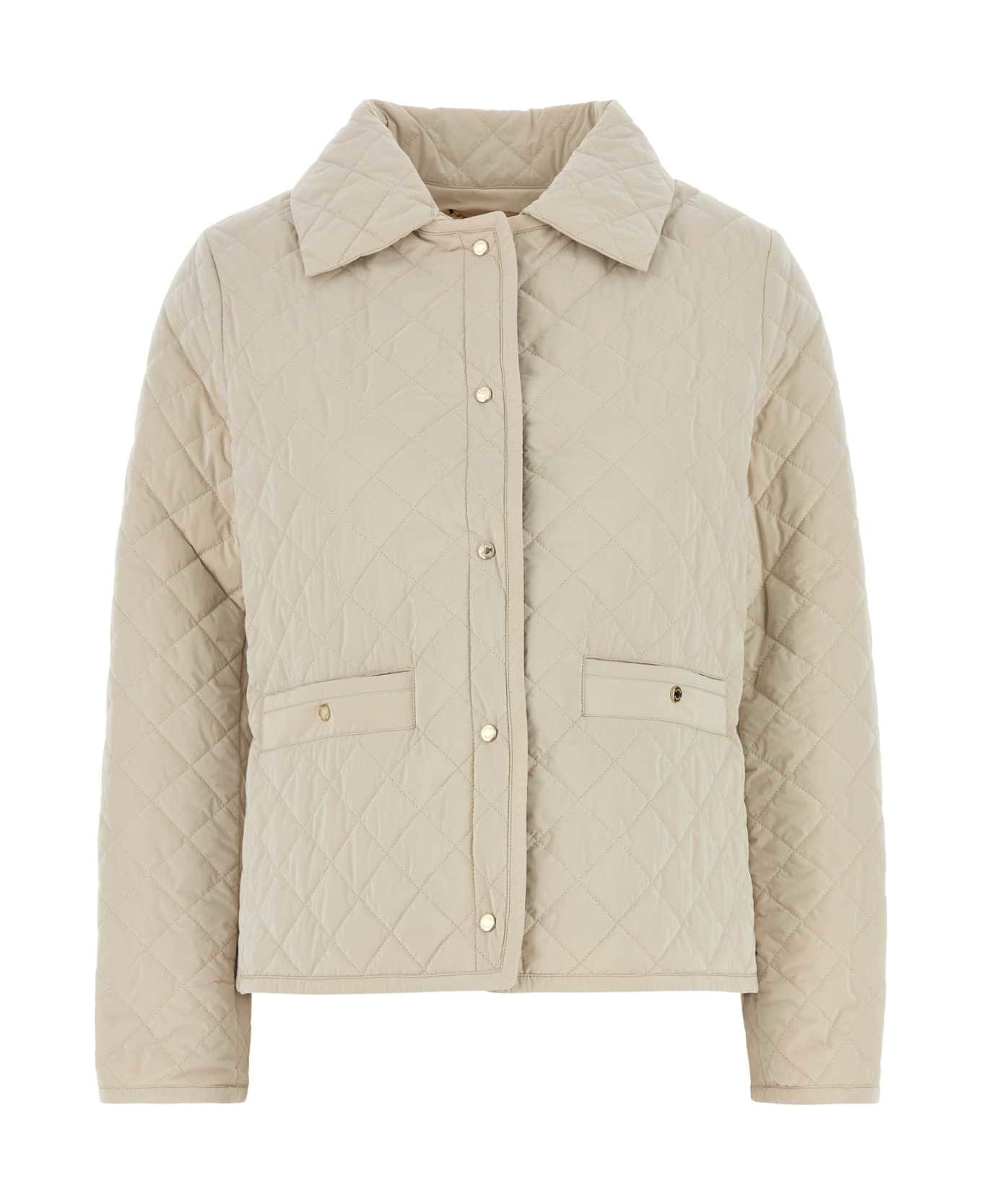 Moorer Sand Nylon Blend Shaira Jacket - STONE