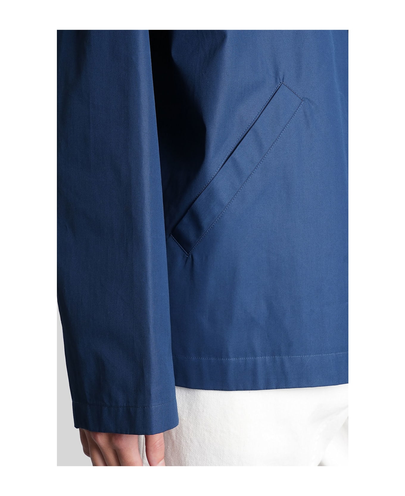 Jil Sander Blouson 03 Casual Jacket In Blue Cotton - blue