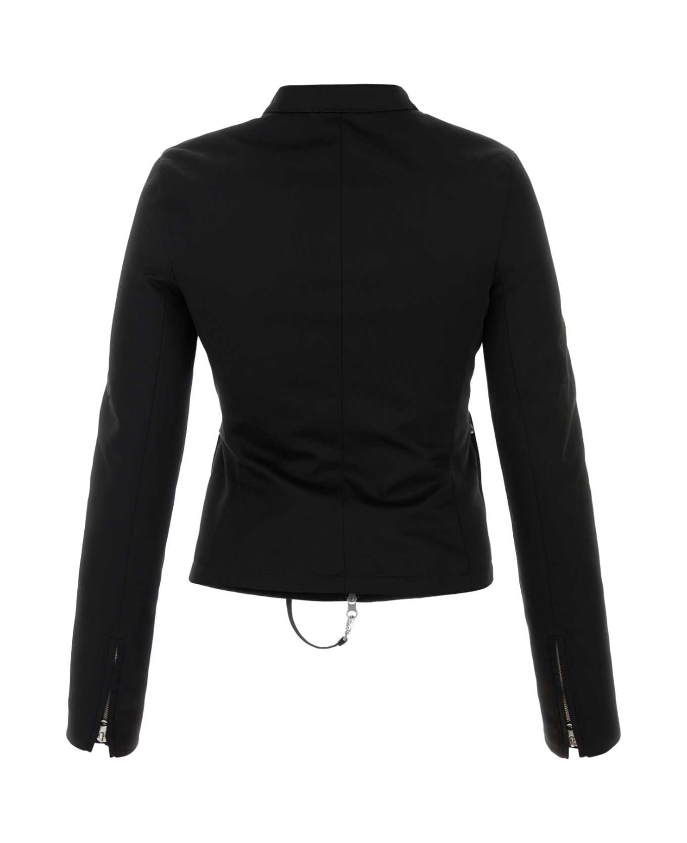 Courrèges Black Canvas Jacket - Black