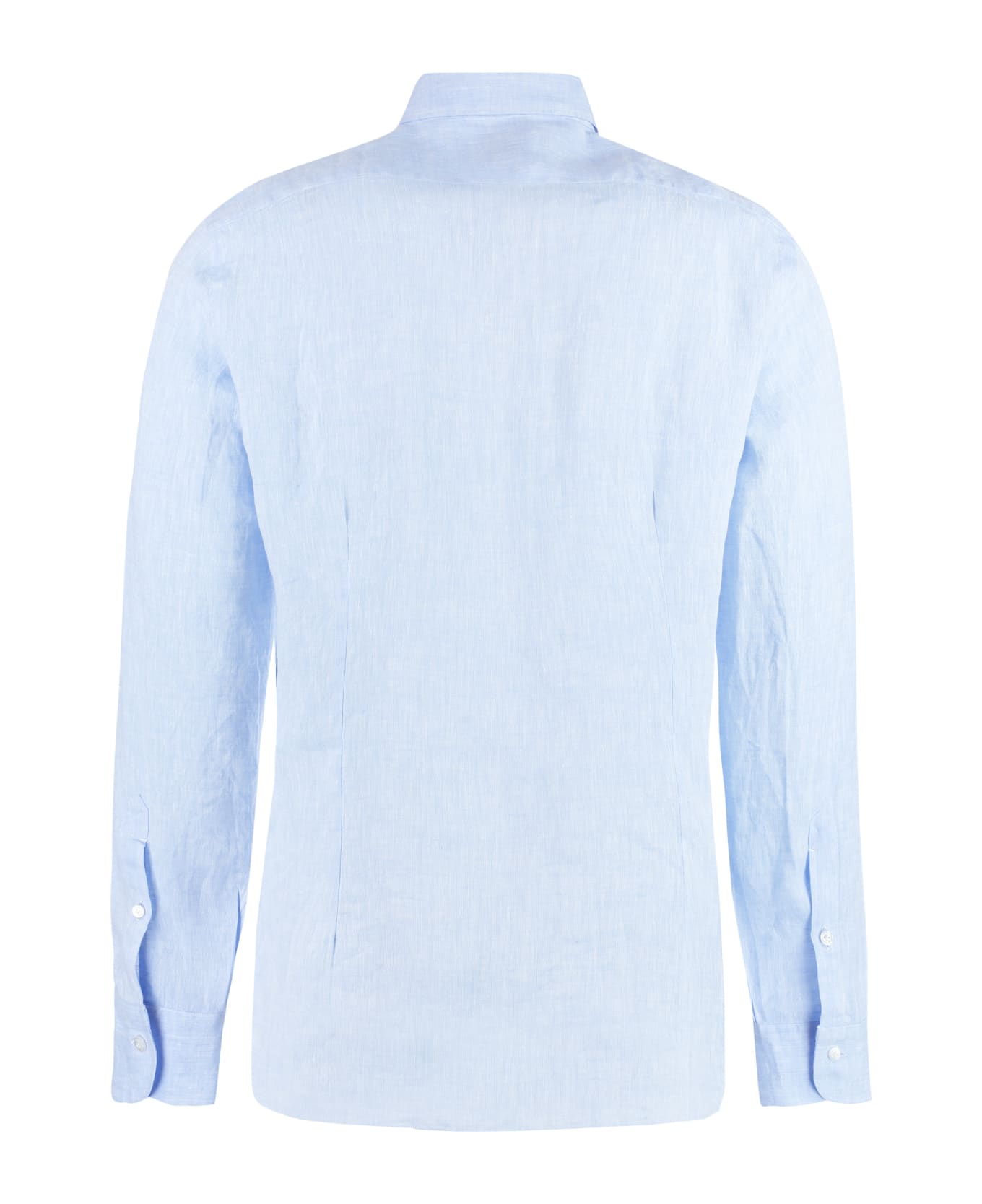 Barba Napoli Linen Shirt - Light Blue