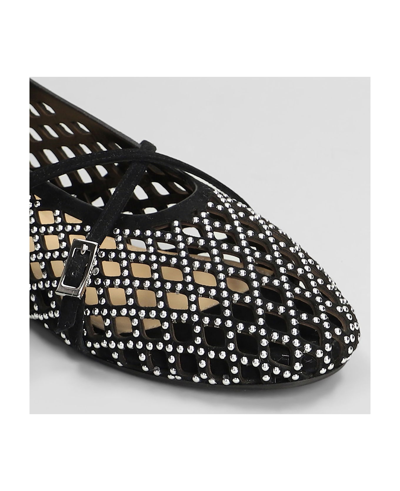Mach 
Mach Ballet Flats In Black Leather - black