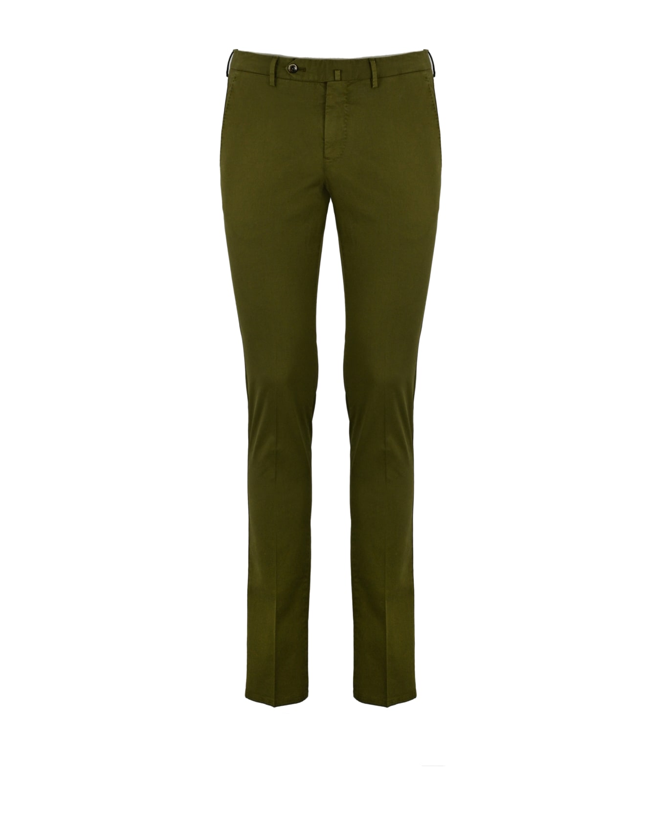 PT Torino Cotton Gabardine Trousers - Verde ボトムス