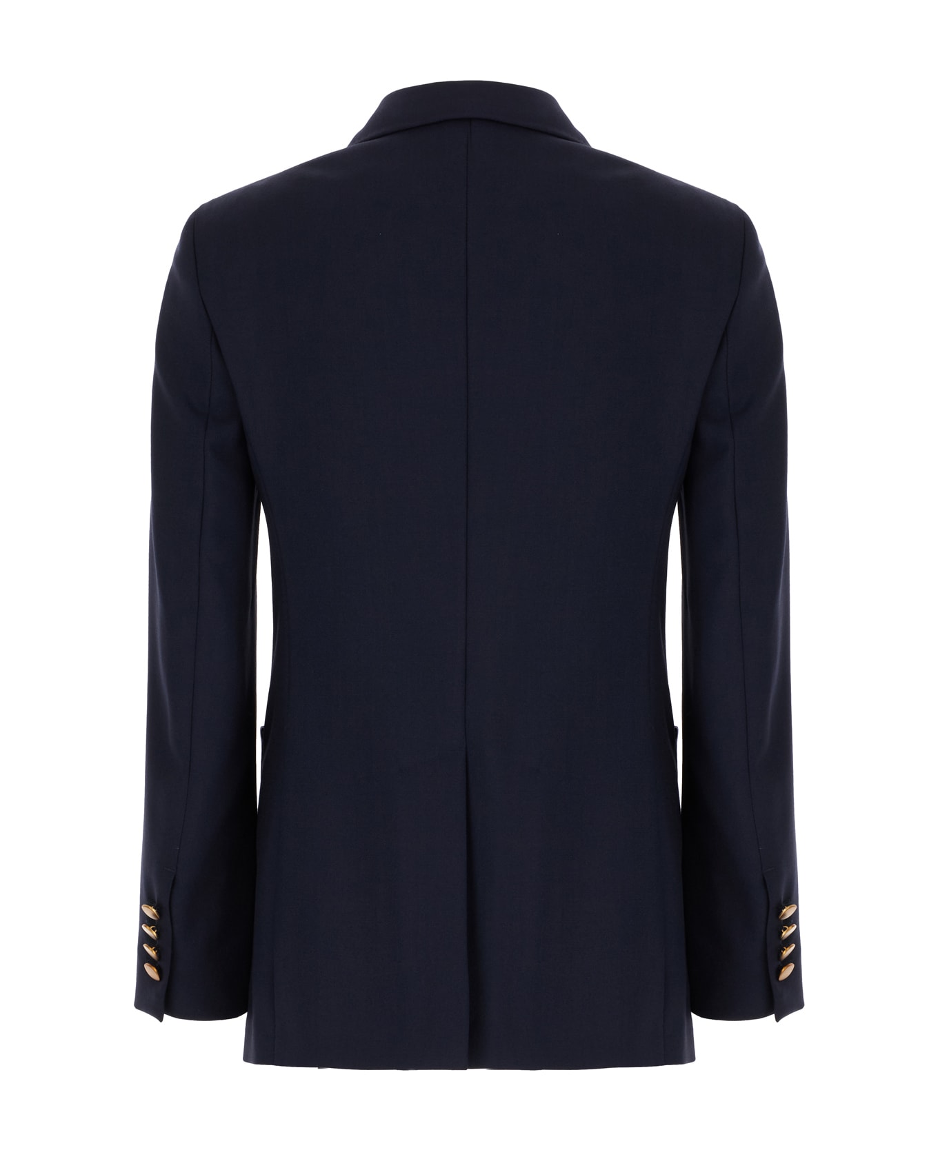 Max Mara Blue Wool Blend Jacket - BLU MARINO