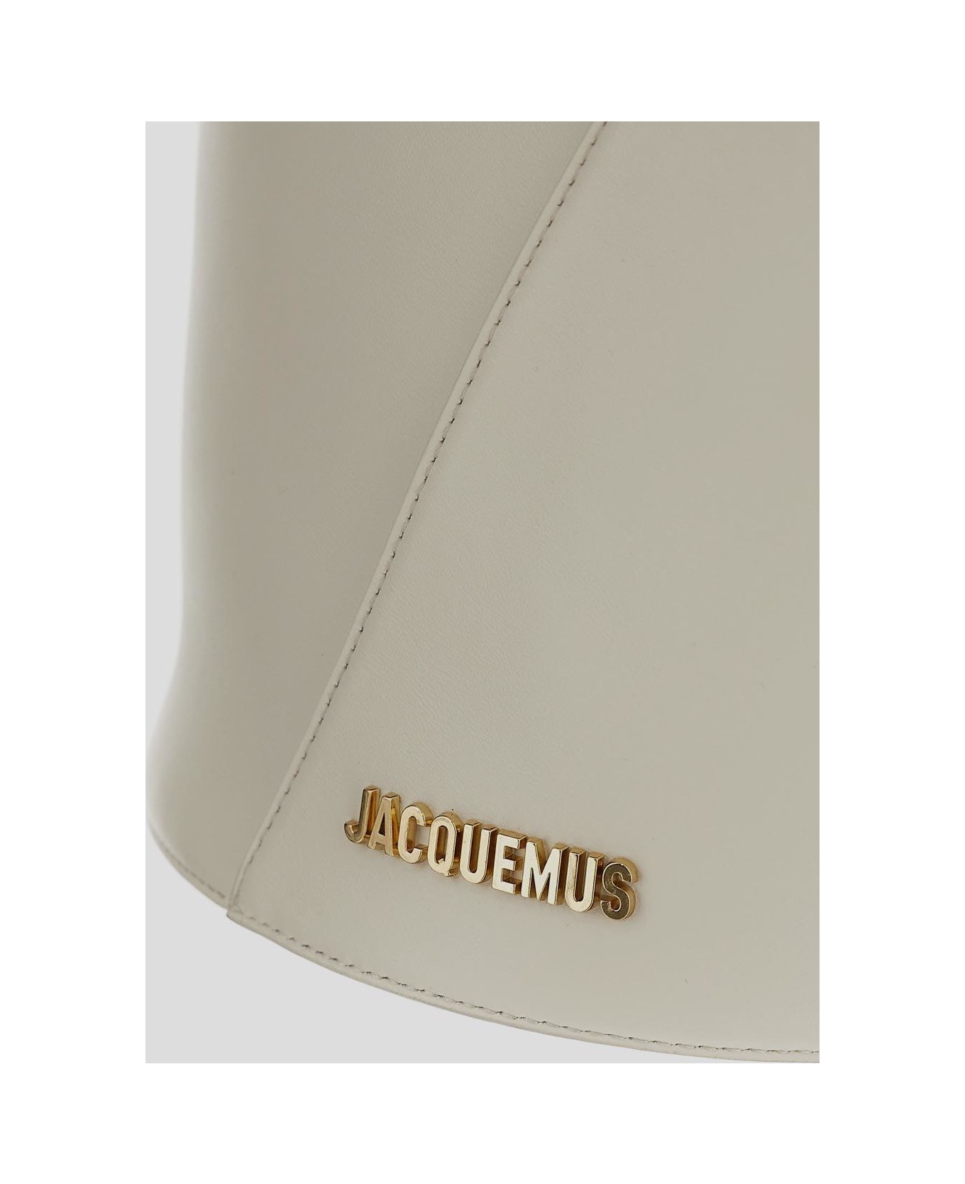 Jacquemus Mini Knotted Bucket Bag - White