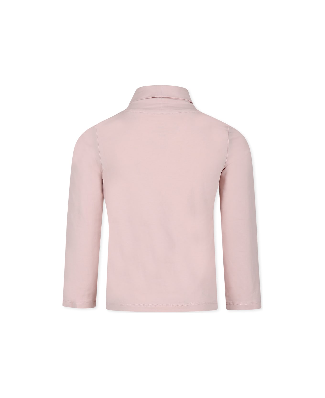 Calvin Klein Pink Turtleneck For Girl With Logo - Pink