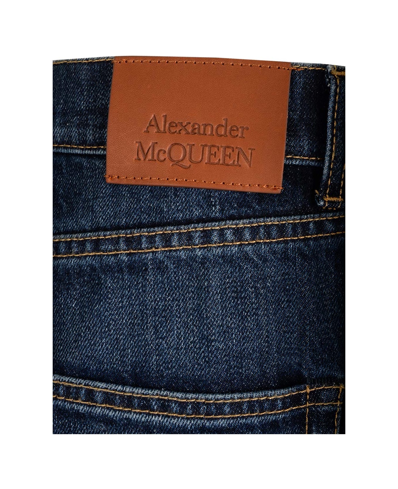 Alexander McQueen Denim Bermuda Shorts - Blue